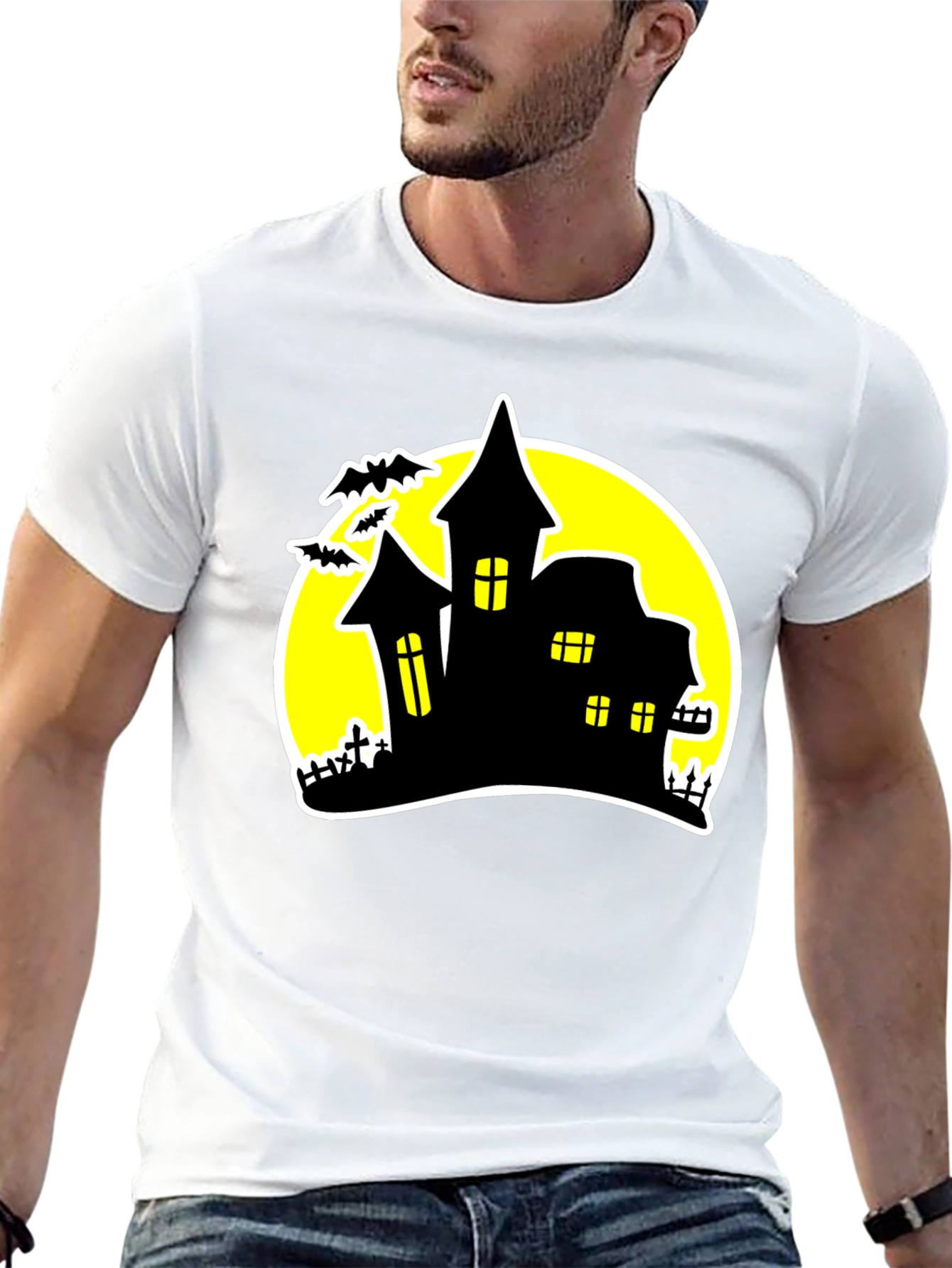 Spooky Halloween Haunted House T-Shirt
