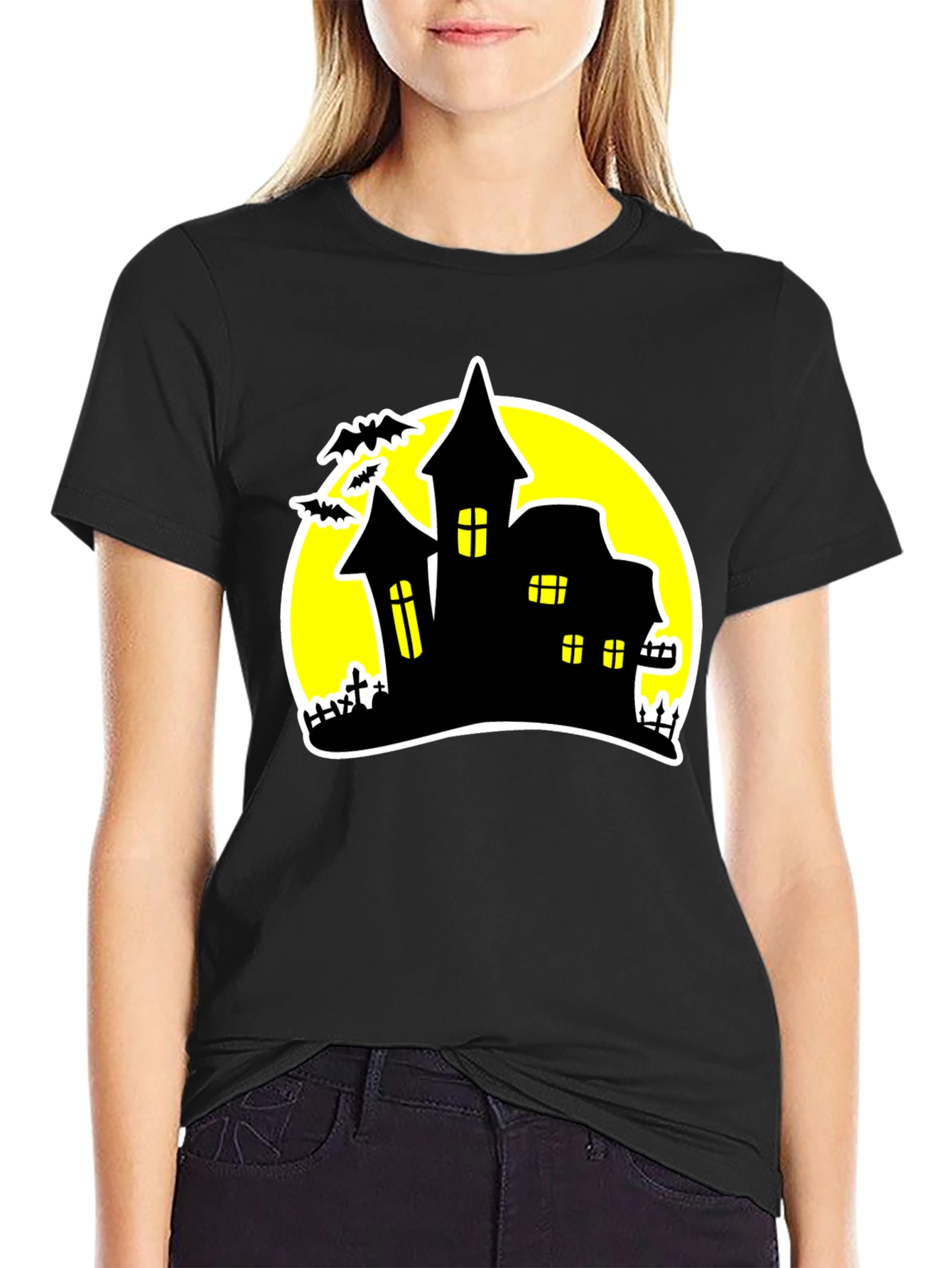 Spooky Halloween Haunted House T-Shirt