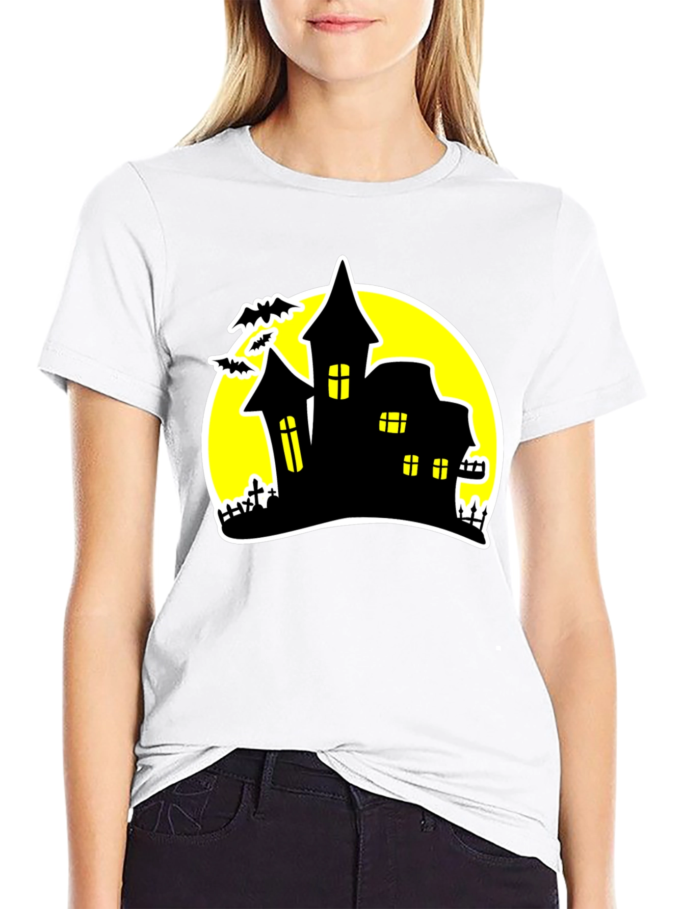 Spooky Halloween Haunted House T-Shirt