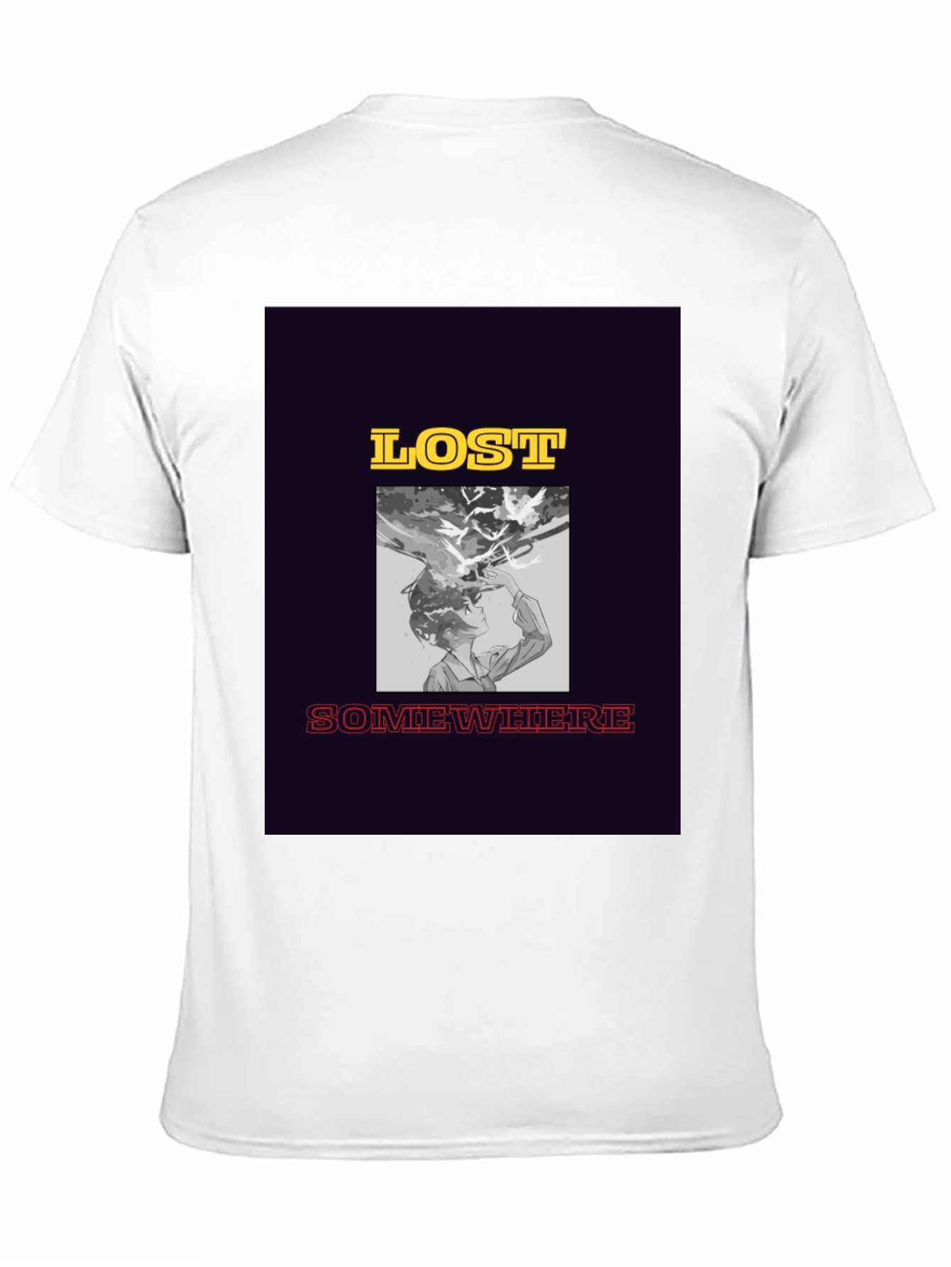 Lost Somewhere Graphic Tee - Stylish Black T-Shirt