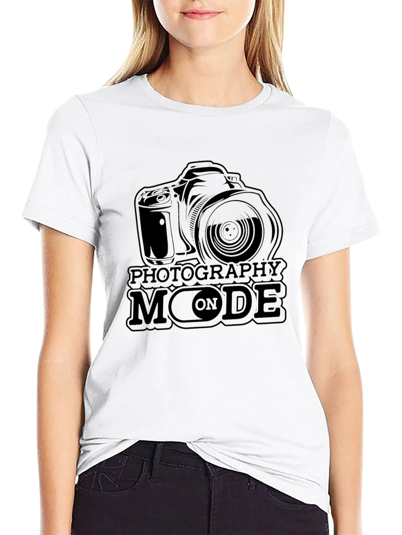 Photography Mode On Black Graphic Tee