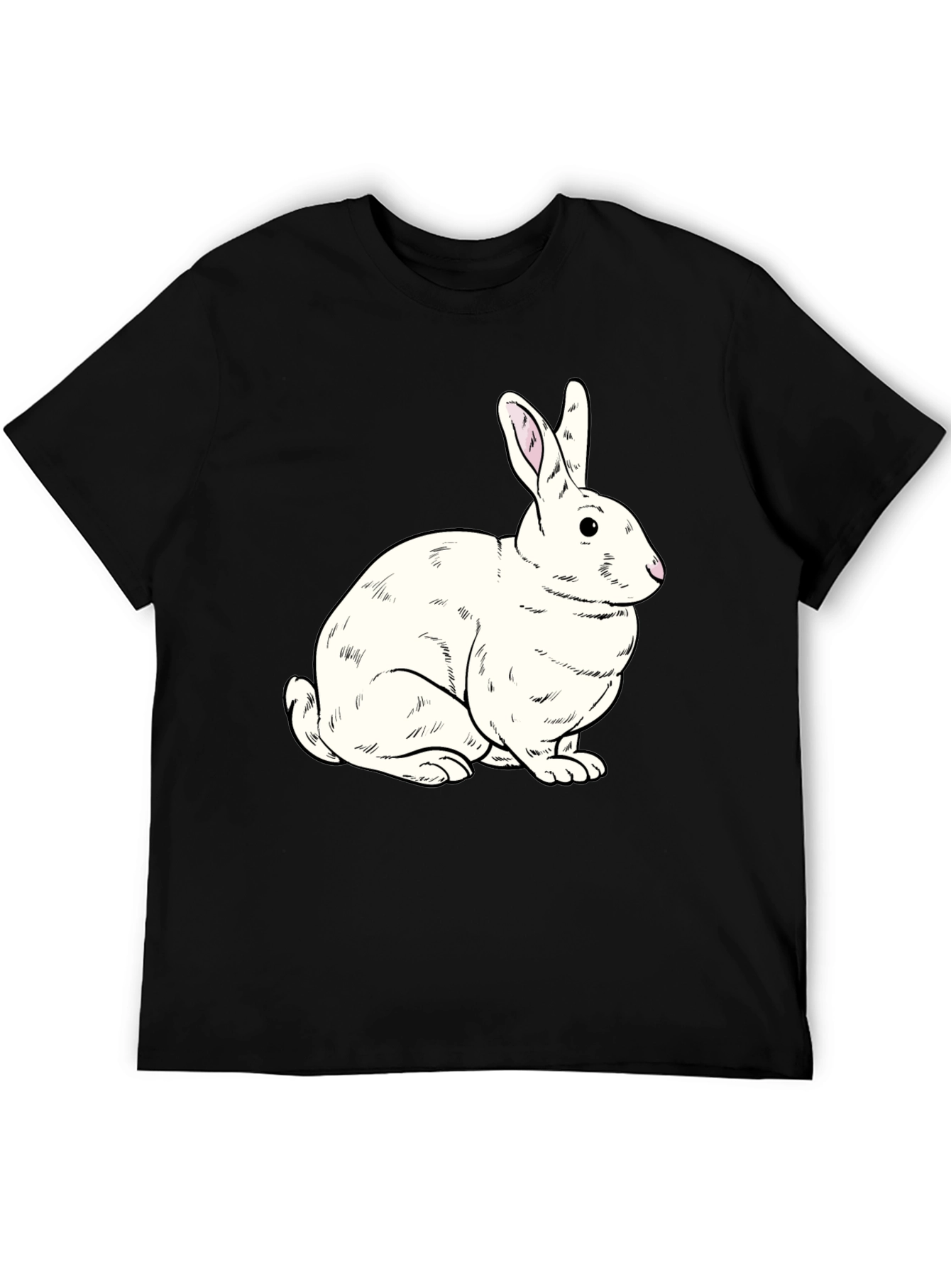 Rabbit Graphic Black T-Shirt