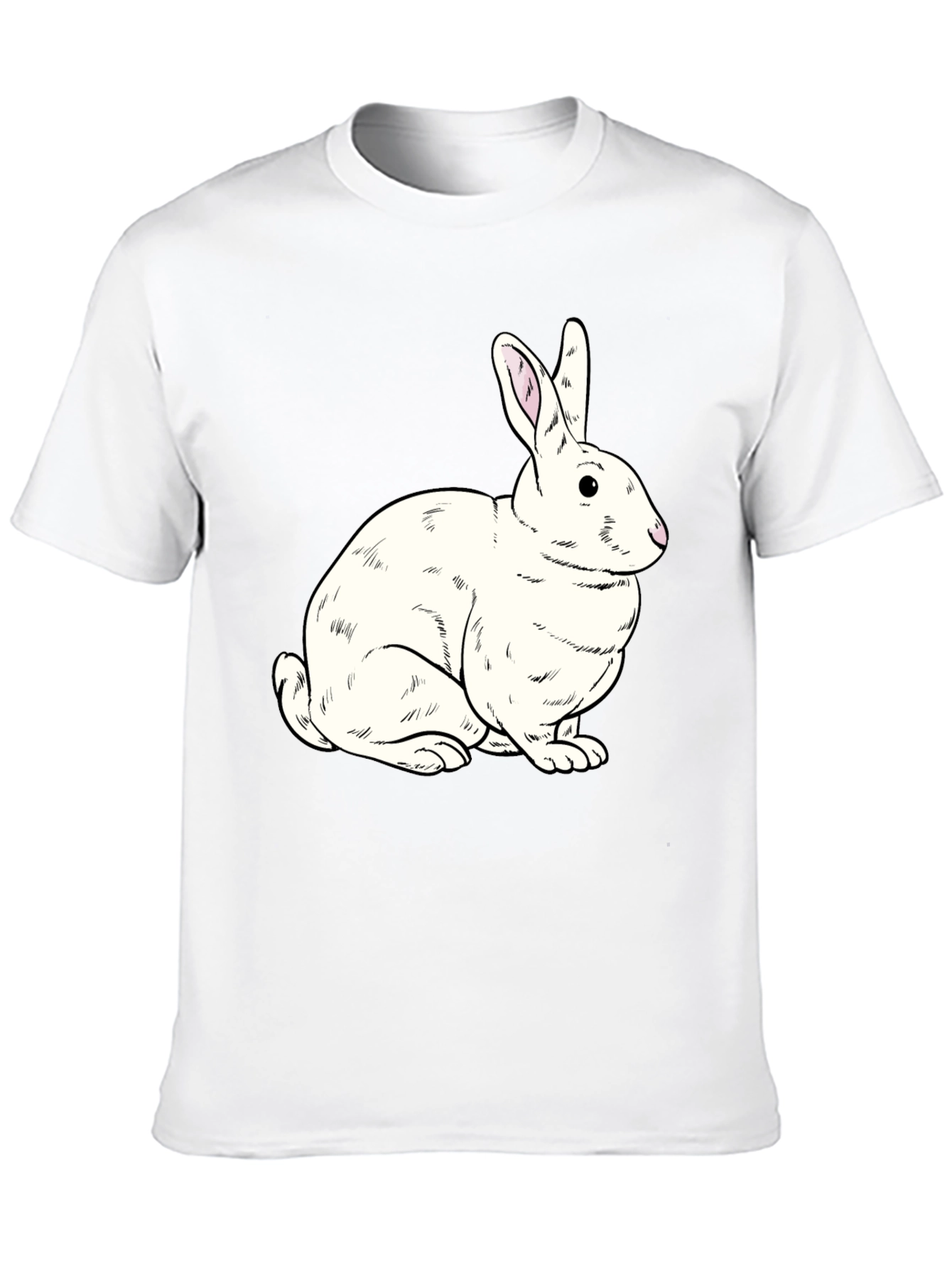 Rabbit Graphic Black T-Shirt