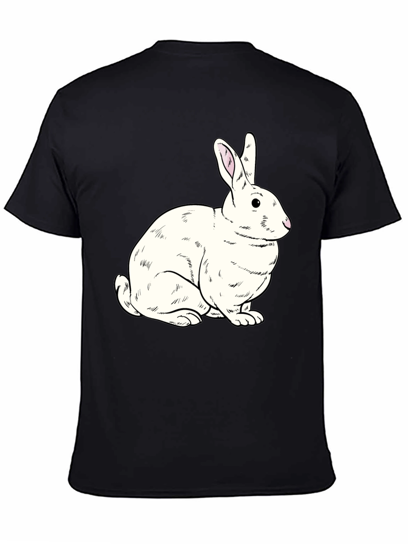 Rabbit Graphic Black T-Shirt