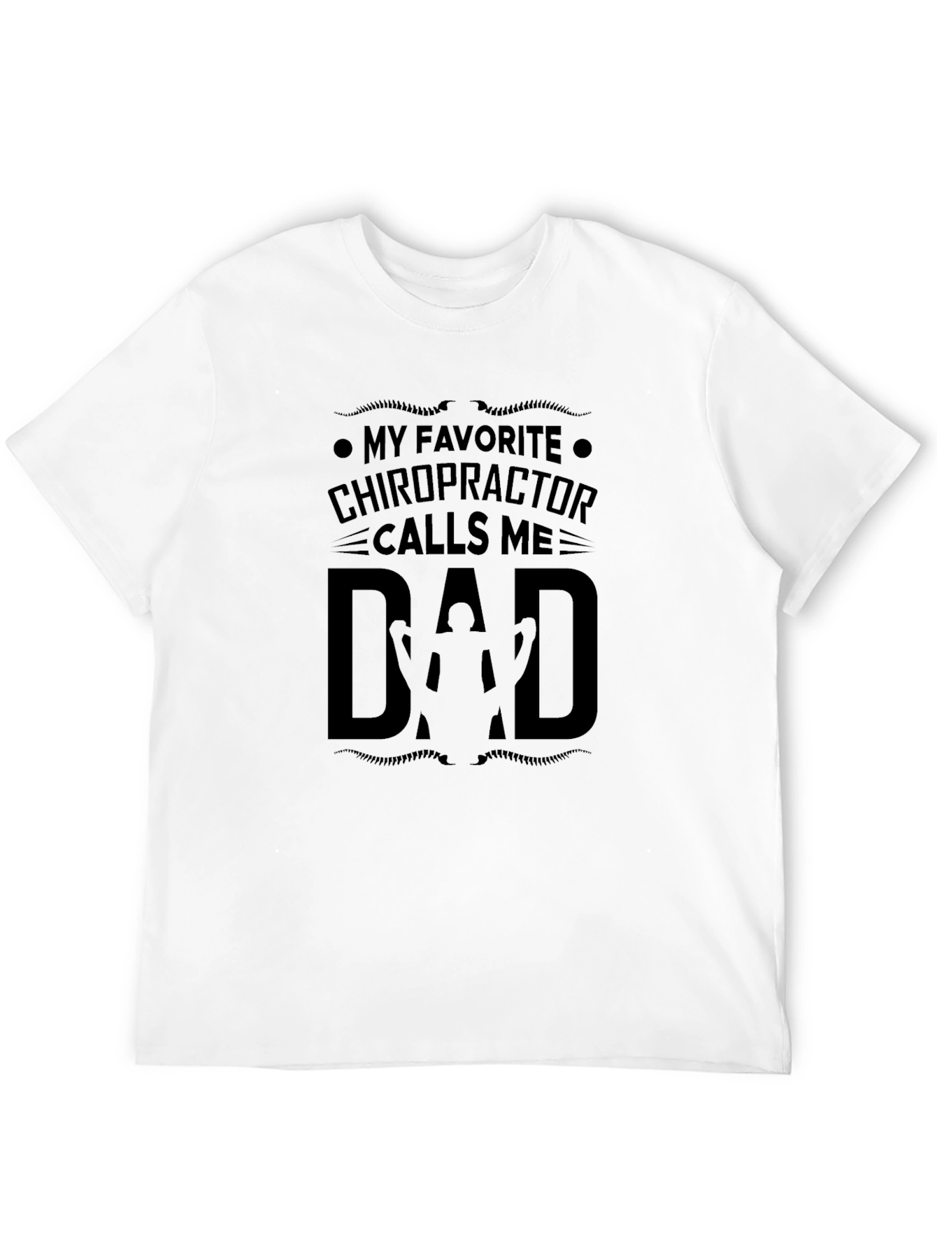 Chiropractor Dad Black T-Shirt