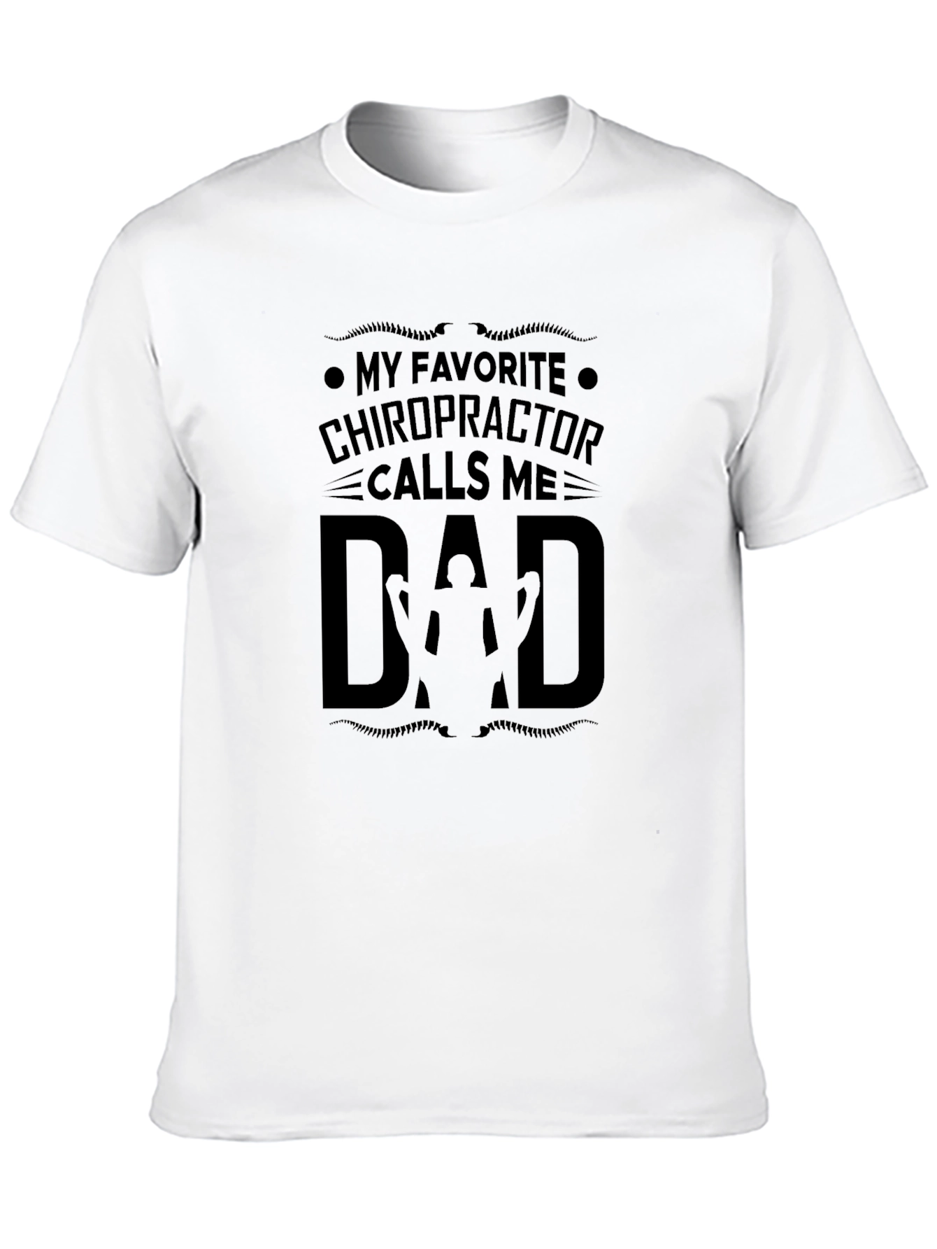 Chiropractor Dad Black T-Shirt