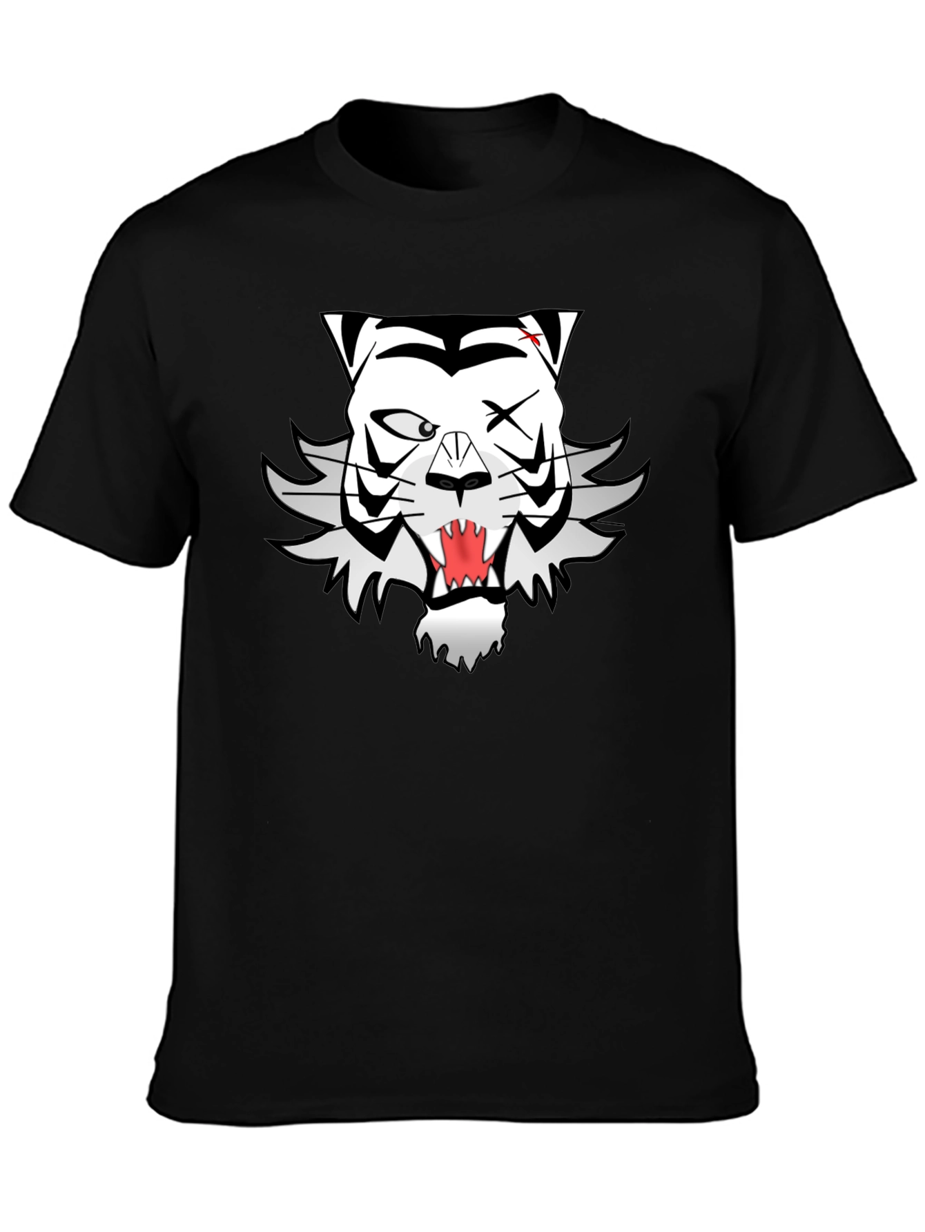 Cool Black T-Shirt with Unique Tiger Graphic