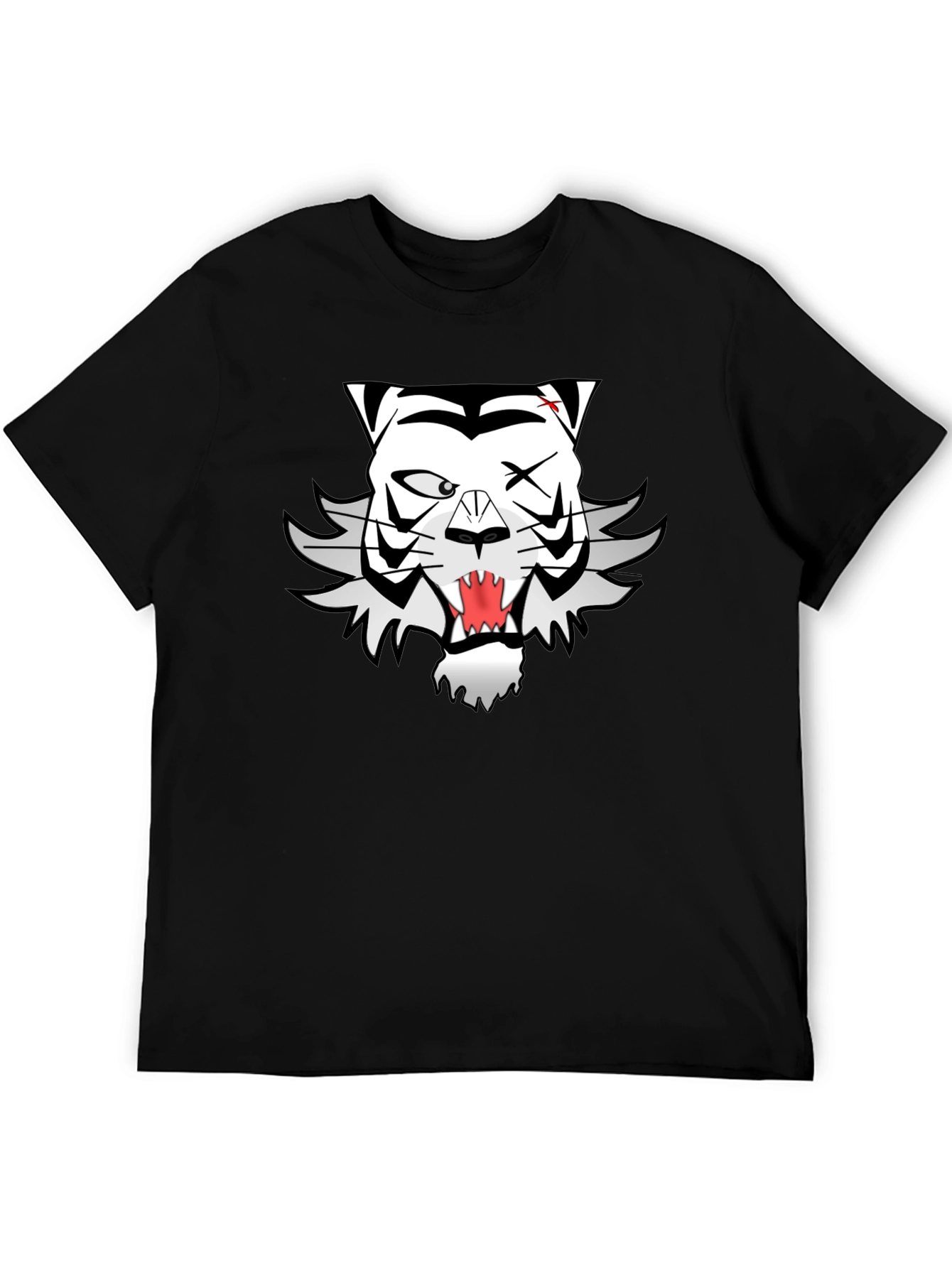 Cool Black T-Shirt with Unique Tiger Graphic