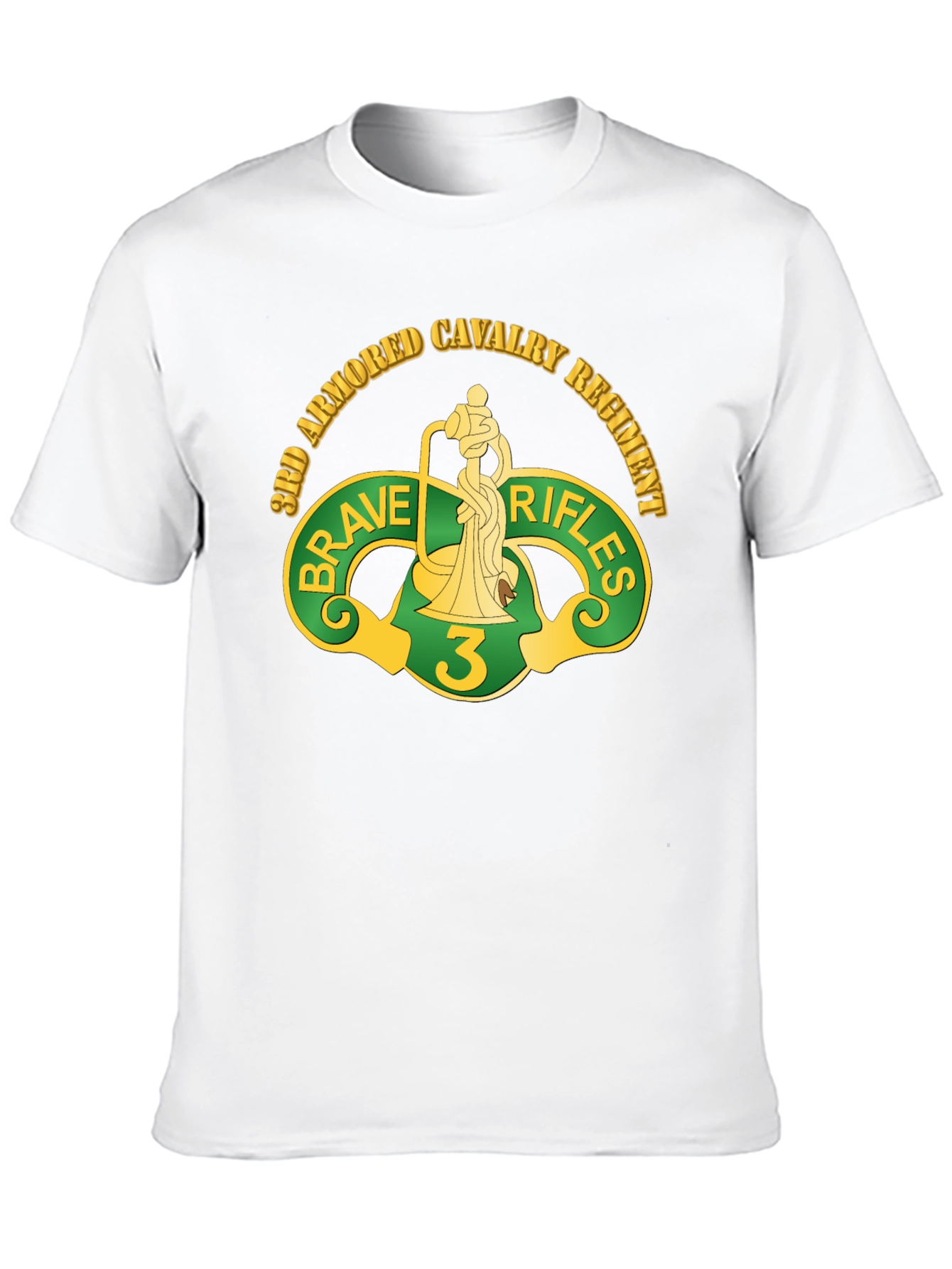3rd Armored Cavalry Regiment Brave Rifles Black T-Shirt