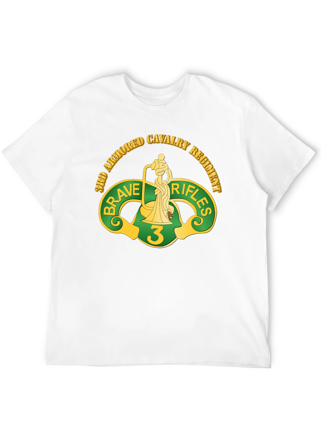 3rd Armored Cavalry Regiment Brave Rifles Black T-Shirt