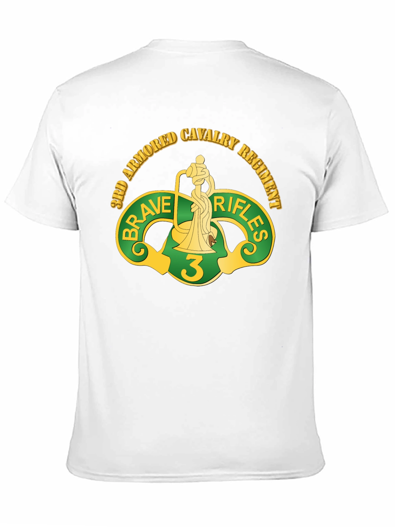 3rd Armored Cavalry Regiment Brave Rifles Black T-Shirt
