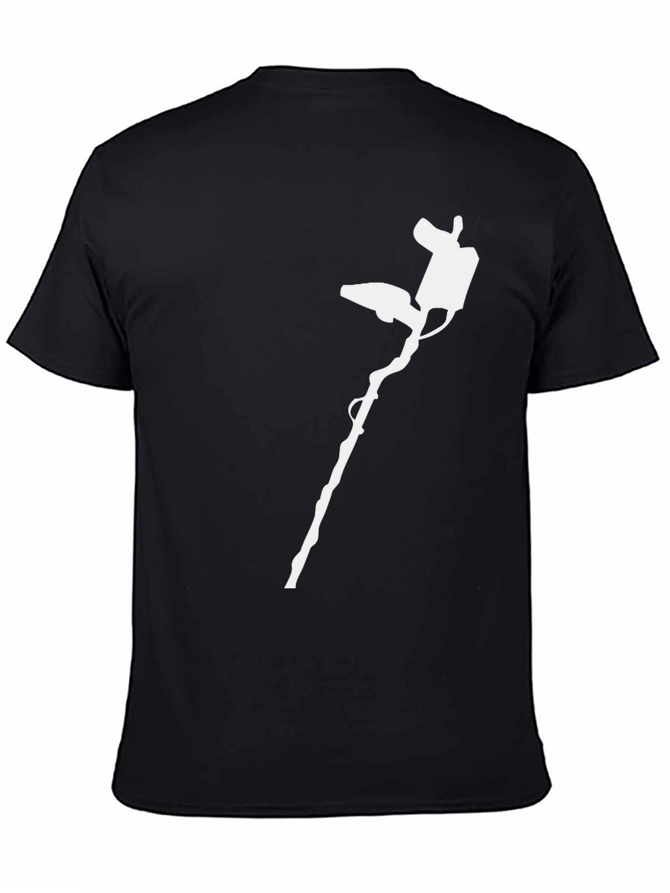 Metal Detector Graphic Tee - Black Cotton Shirt