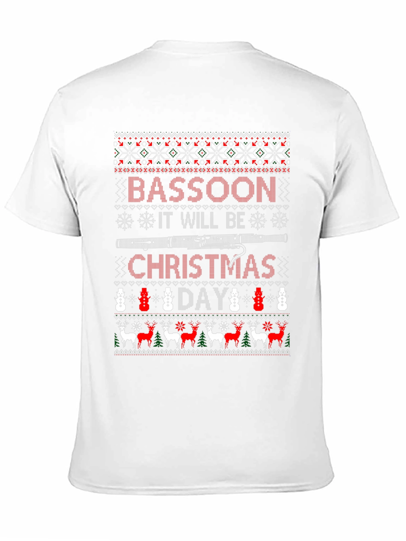 Bassoon Christmas Day T-Shirt Ugly Sweater Style