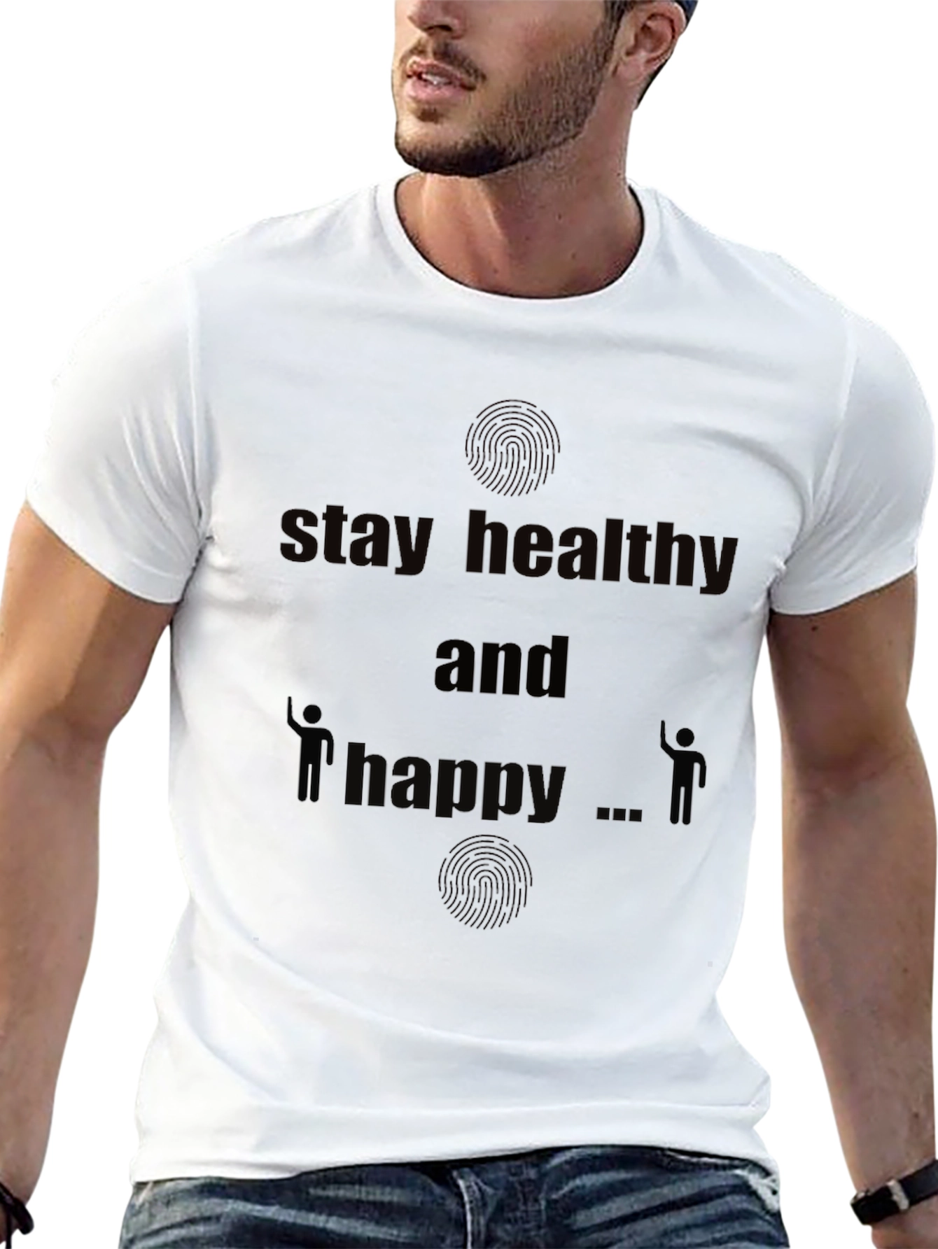 Stay Healthy & Happy Graphic Tee