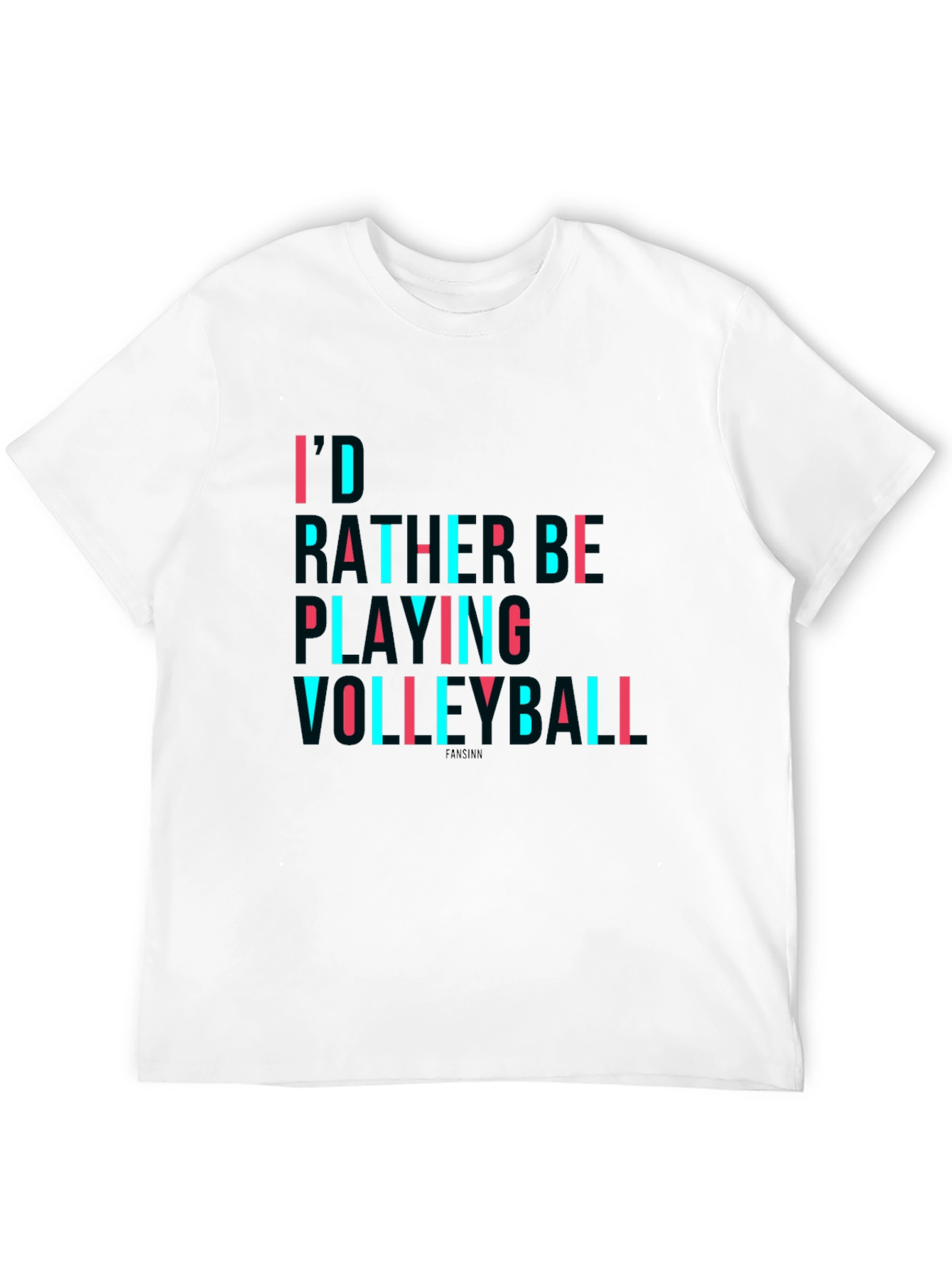 Volleyball Graphic T-Shirt - Black Crew Neck Tee