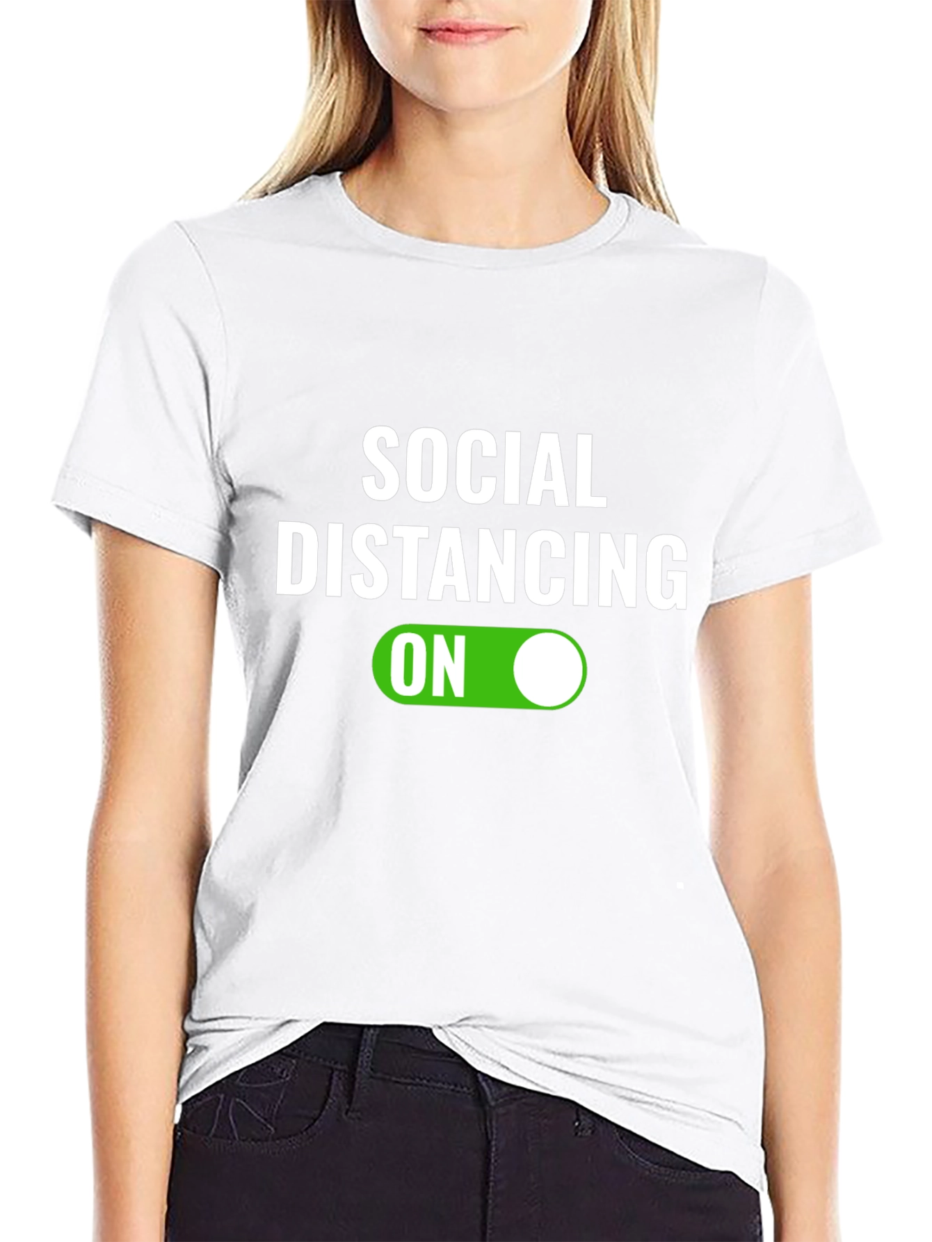 Social Distancing ON T-Shirt - Funny Graphic Tee