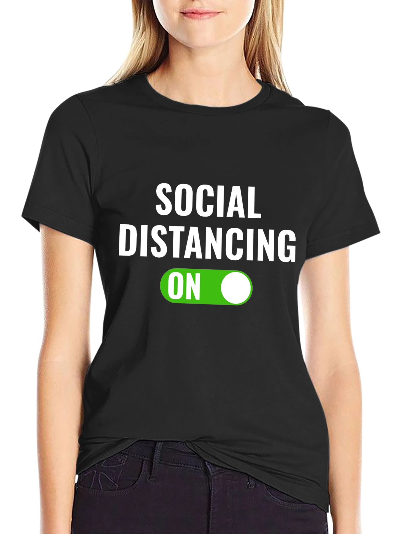 Social Distancing ON T-Shirt - Funny Graphic Tee
