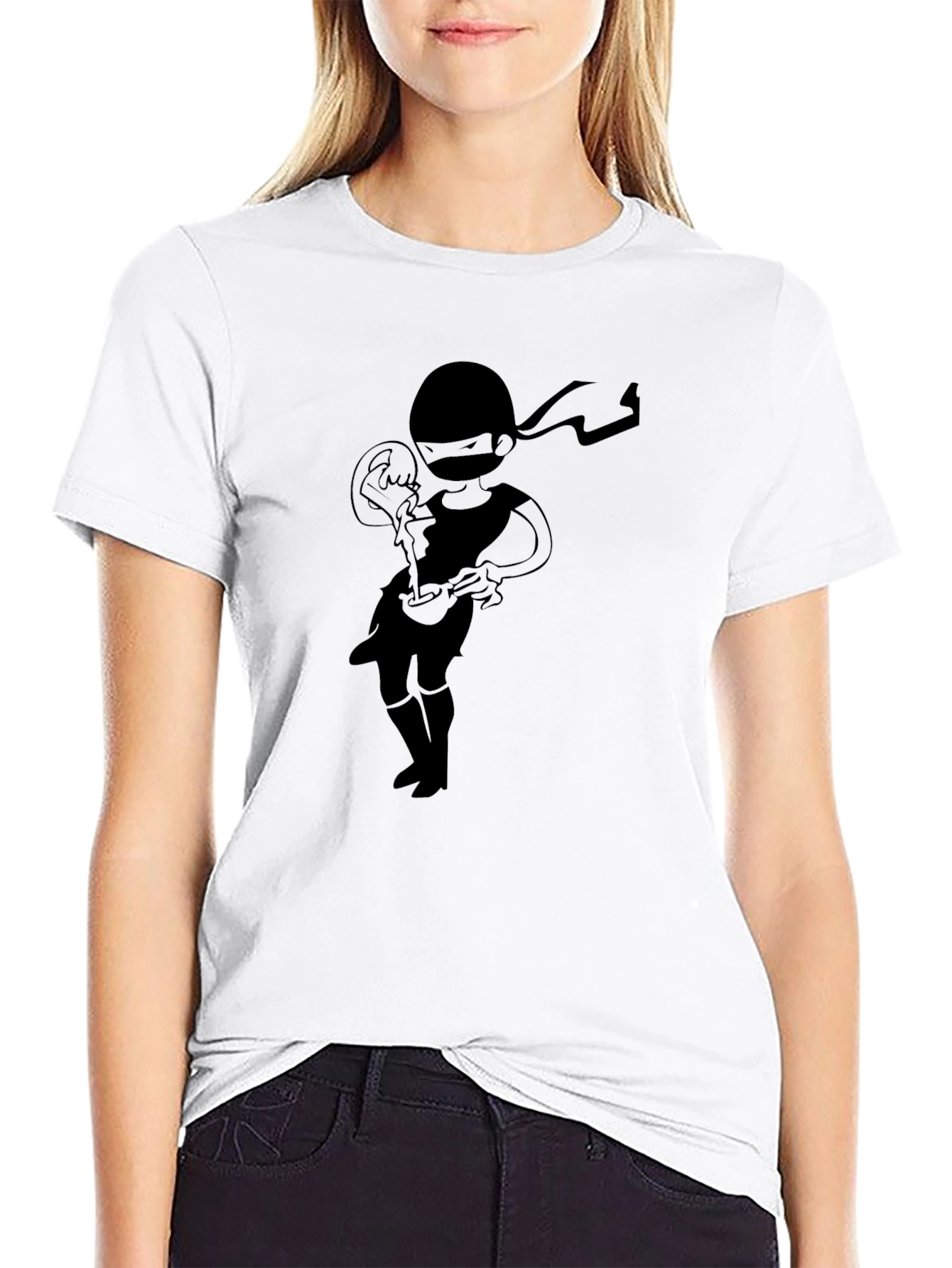Ninja Pizza T-Shirt - Black Graphic Tee