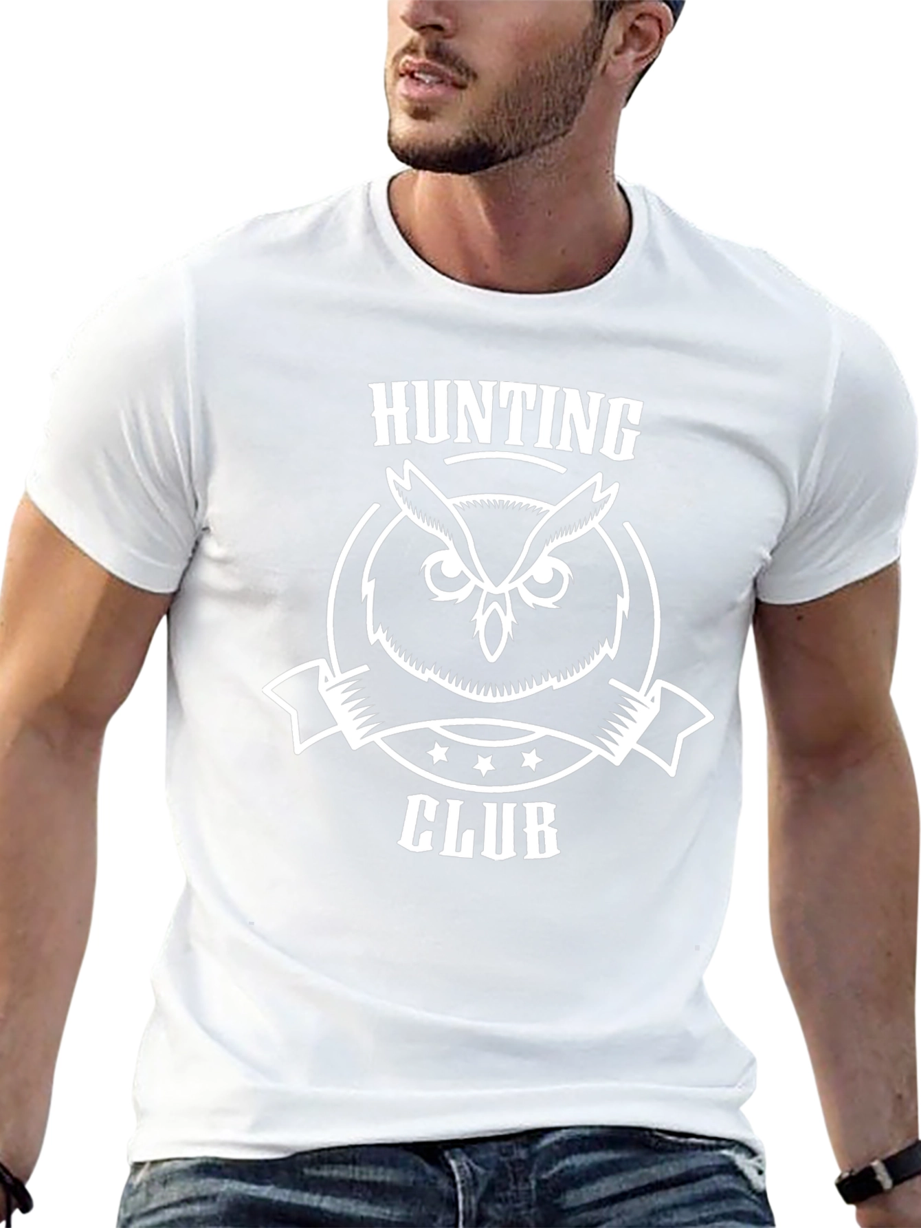 Hunting Club Owl T-Shirt - Black Cotton Tee