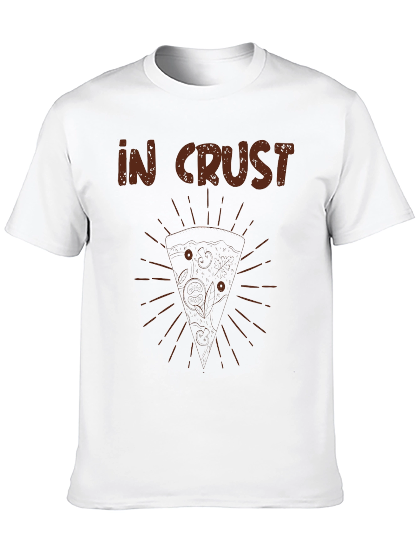 In Crust Pizza Graphic Black T-Shirt
