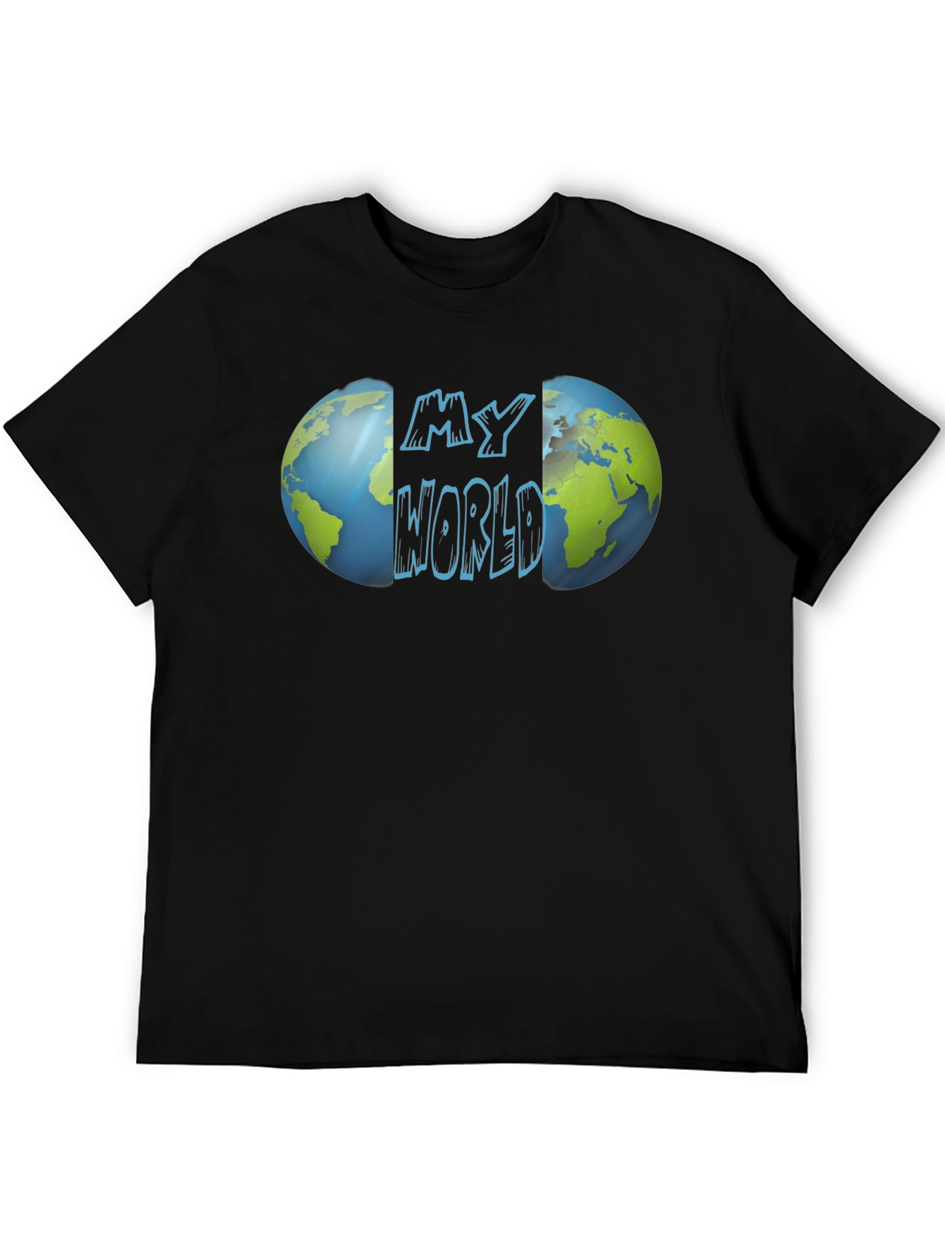 My World Graphic Print T-Shirt - Globe Design