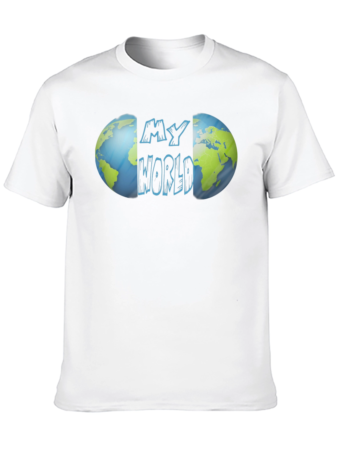 My World Graphic Print T-Shirt - Globe Design