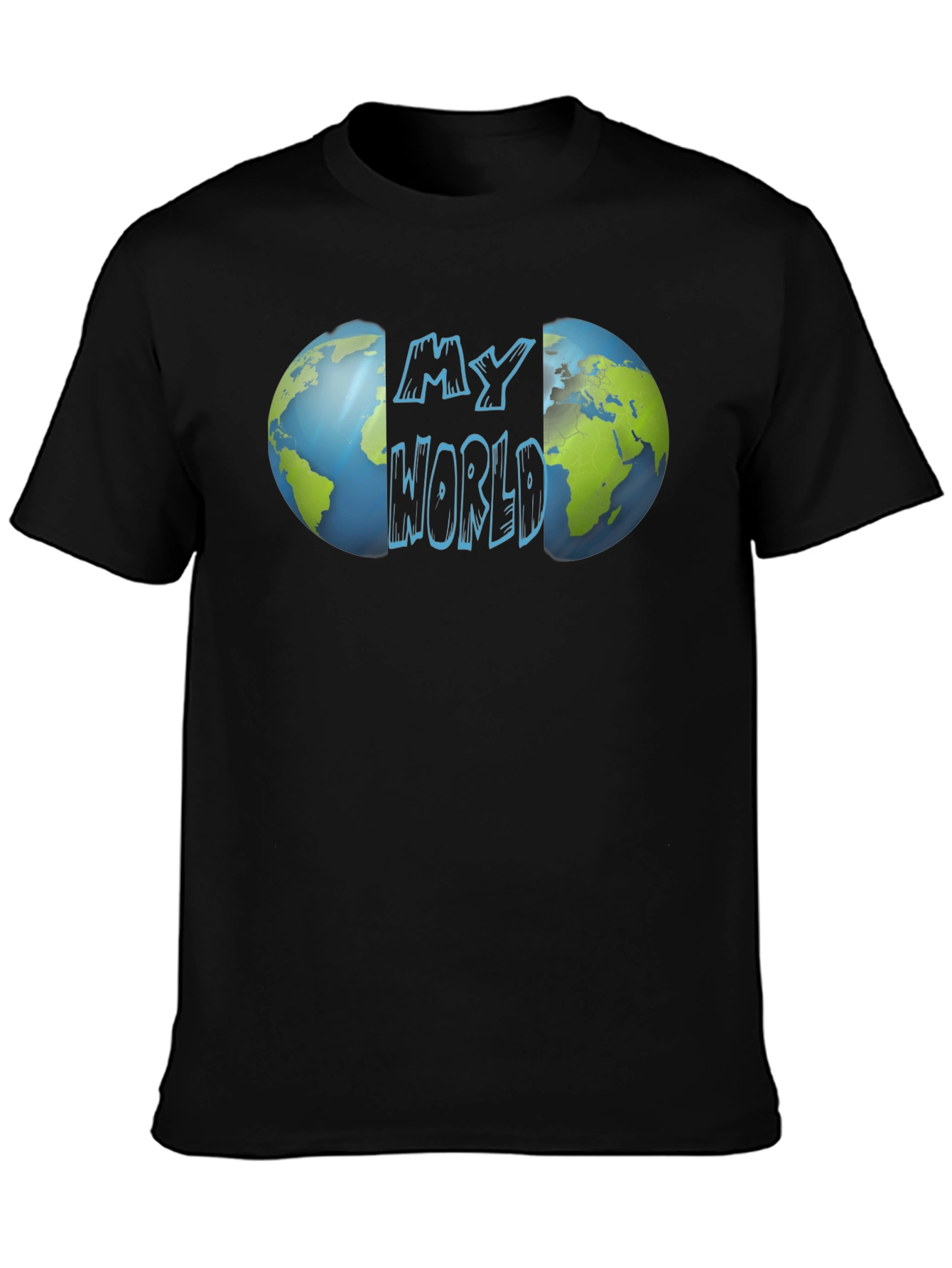 My World Graphic Print T-Shirt - Globe Design