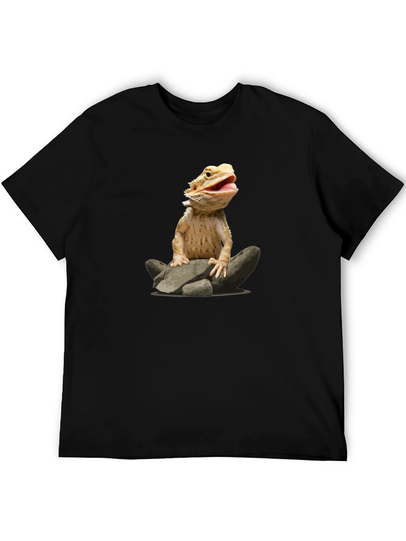 Bearded Dragon on Rocks Graphic T-Shirt