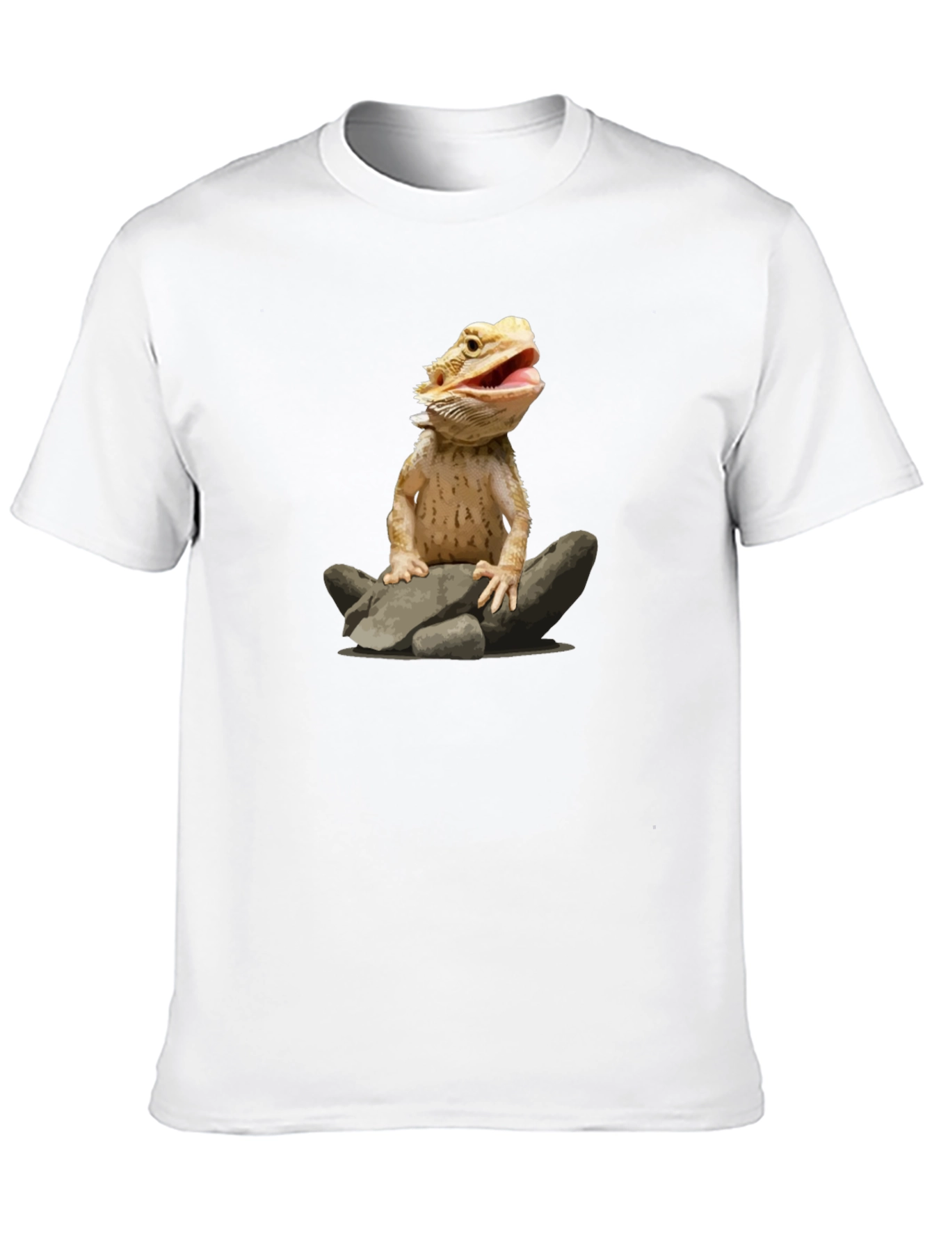 Bearded Dragon on Rocks Graphic T-Shirt
