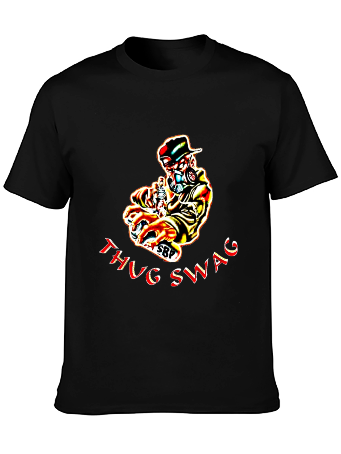 Thug Swag Black Graphic T-Shirt
