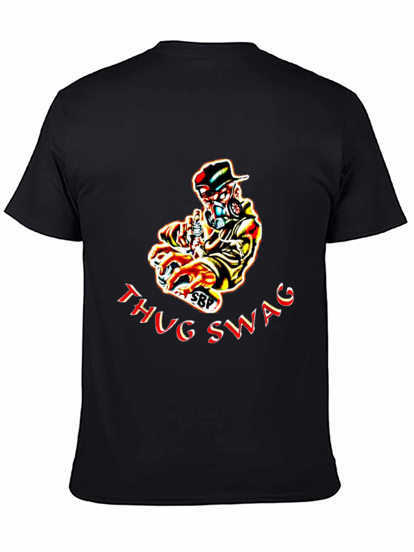 Thug Swag Black Graphic T-Shirt