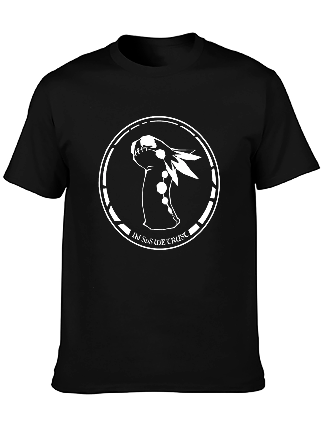 In Sns We Trust Black Graphic Tee