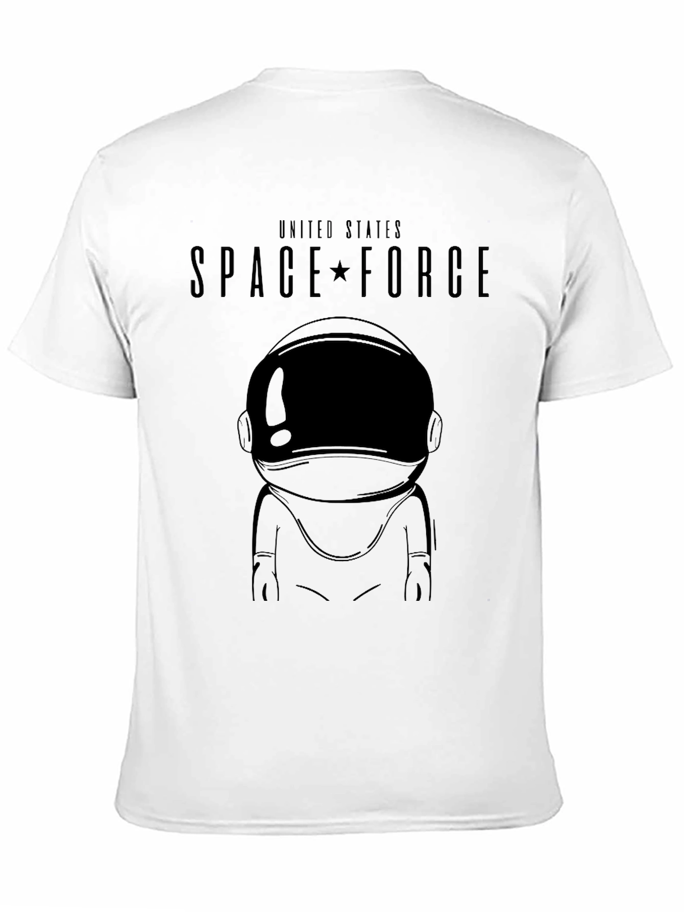 Space Force Astronaut Graphic Black T-Shirt