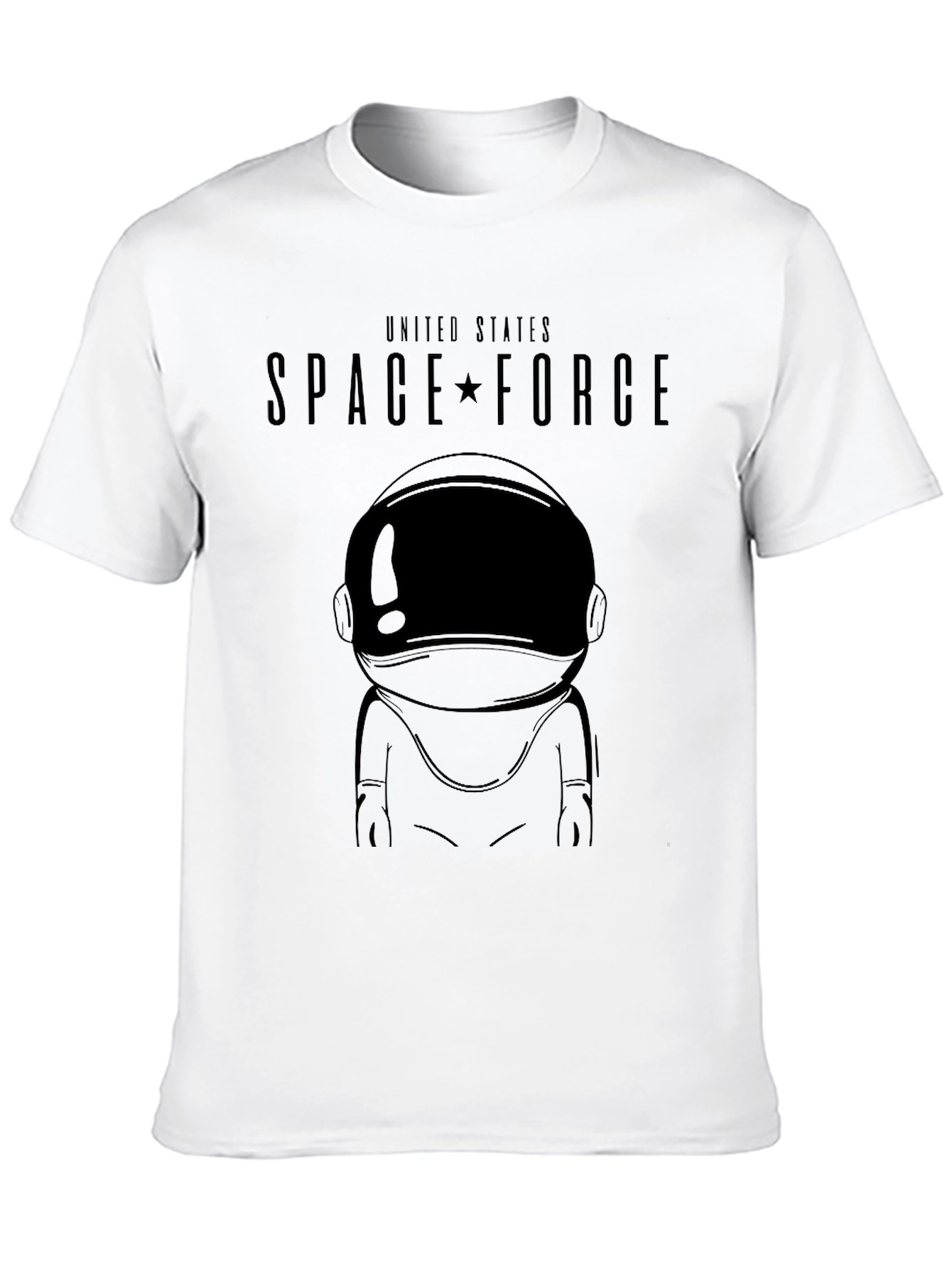 Space Force Astronaut Graphic Black T-Shirt