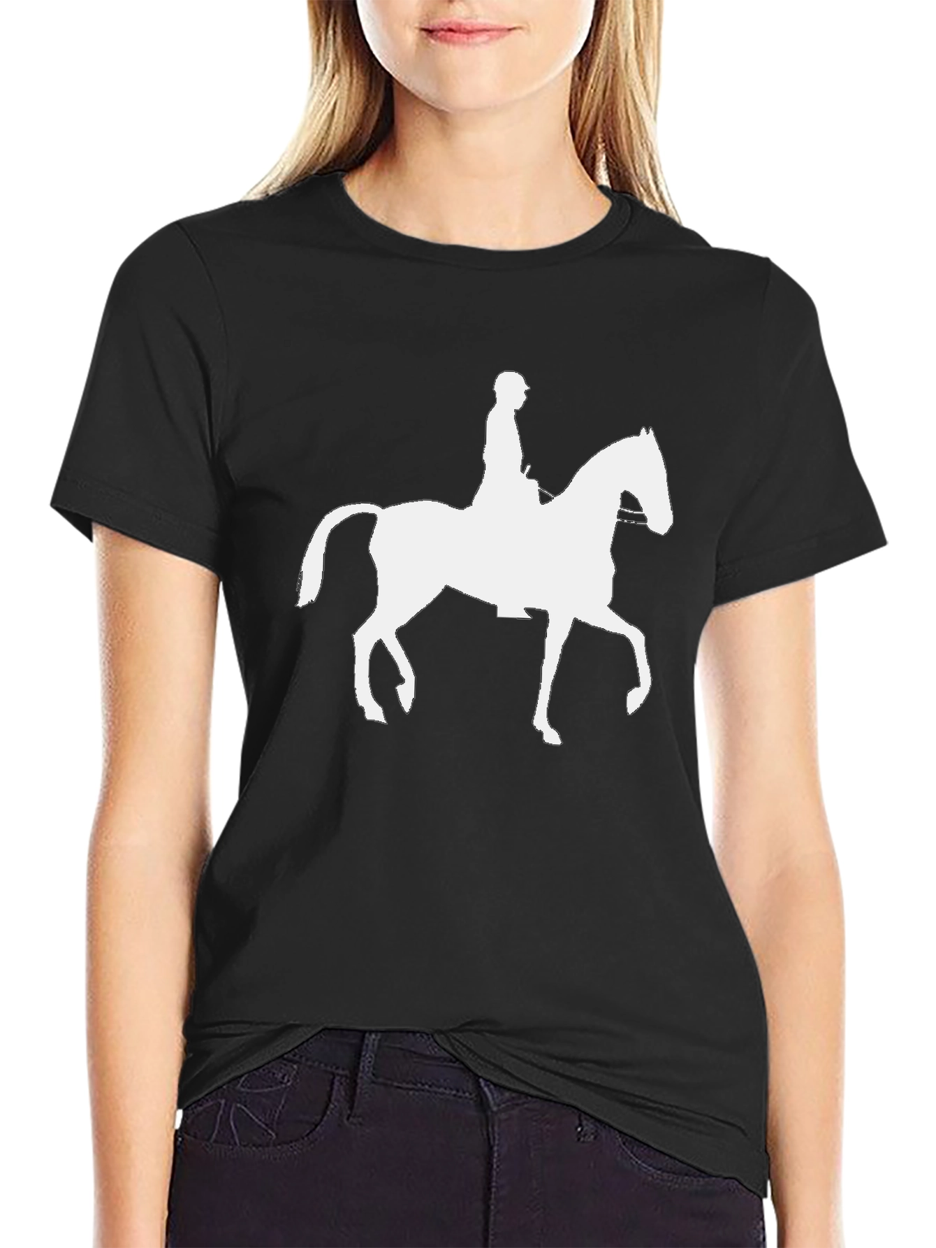 Equestrian Silhouette Graphic Tee - Horse Riding Shirt