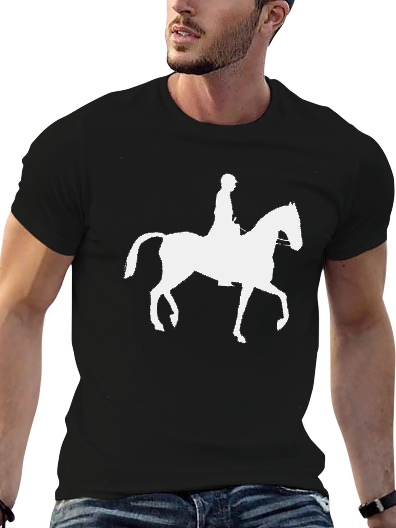 Equestrian Silhouette Graphic Tee - Horse Riding Shirt