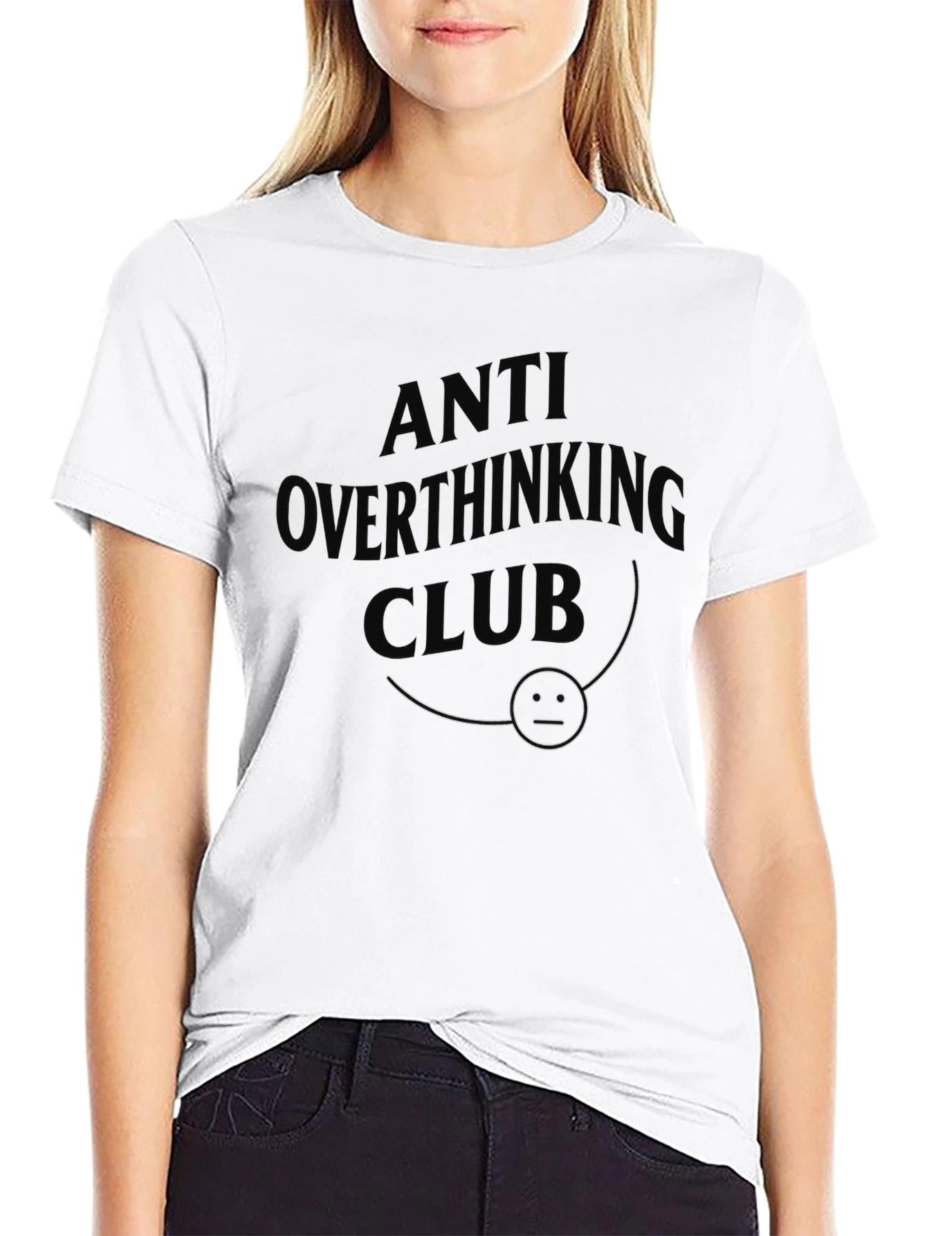 Anti Overthinking Club T-Shirt - Black Graphic Tee