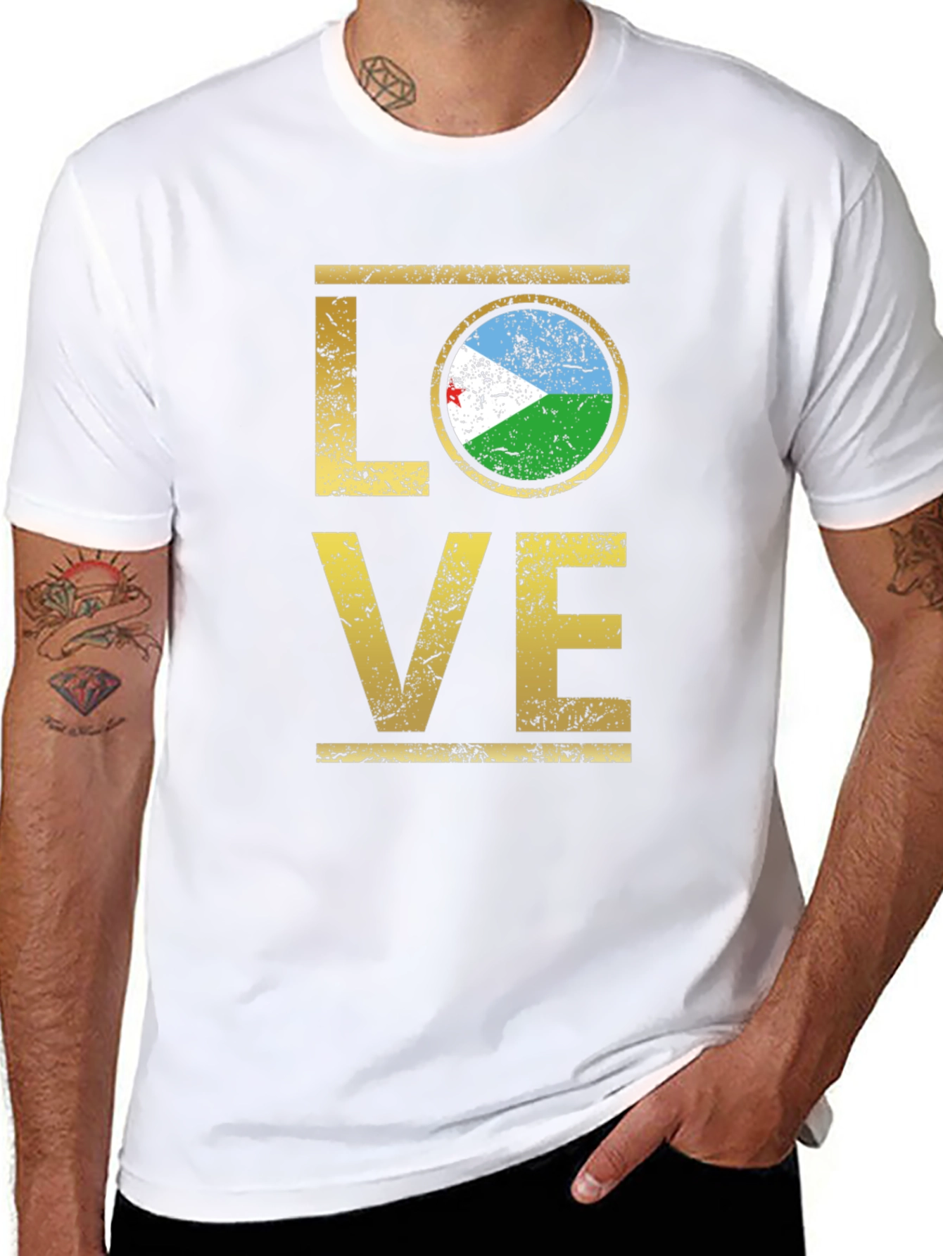 Djibouti Flag LOVE T-Shirt