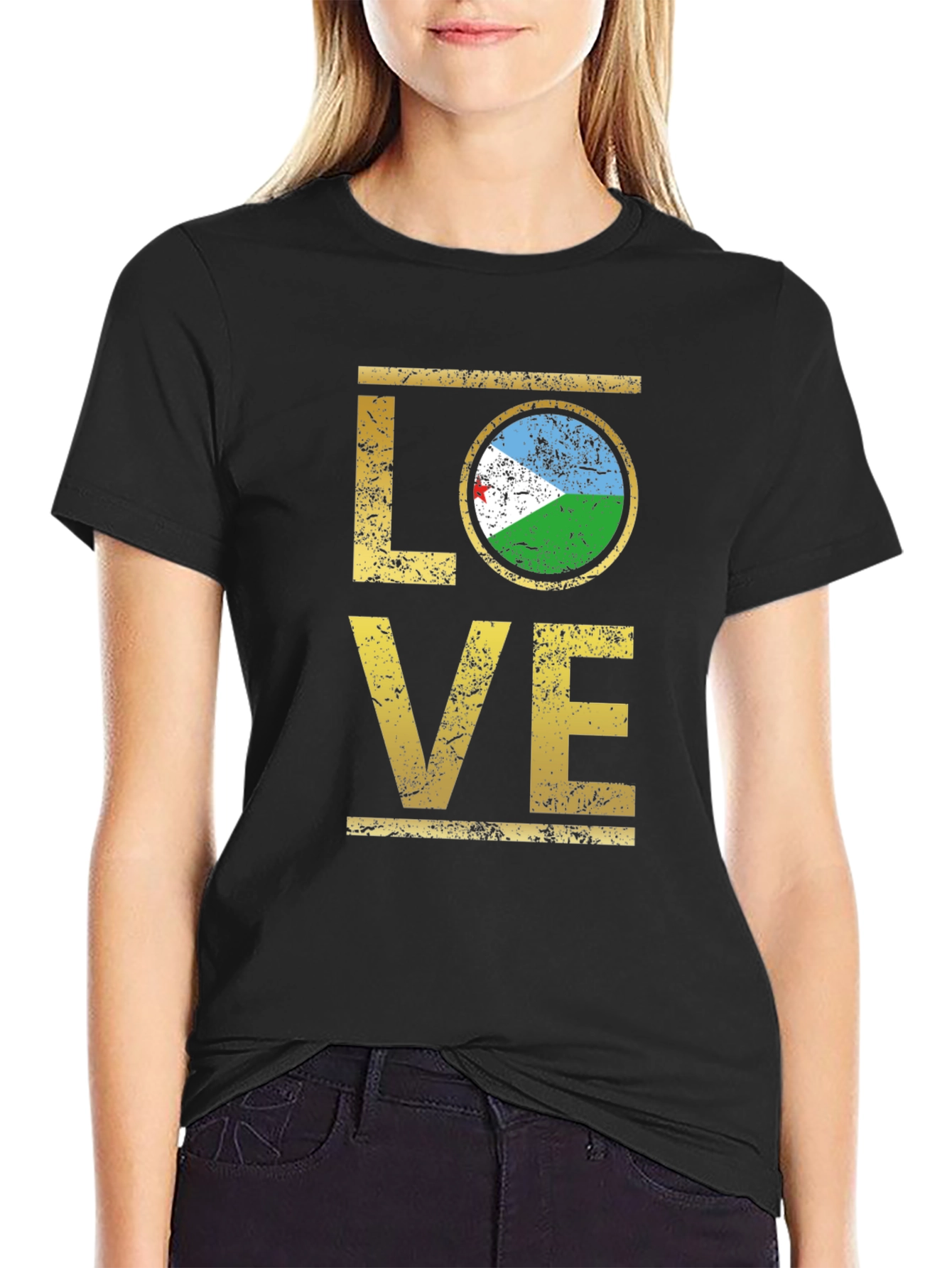 Djibouti Flag LOVE T-Shirt