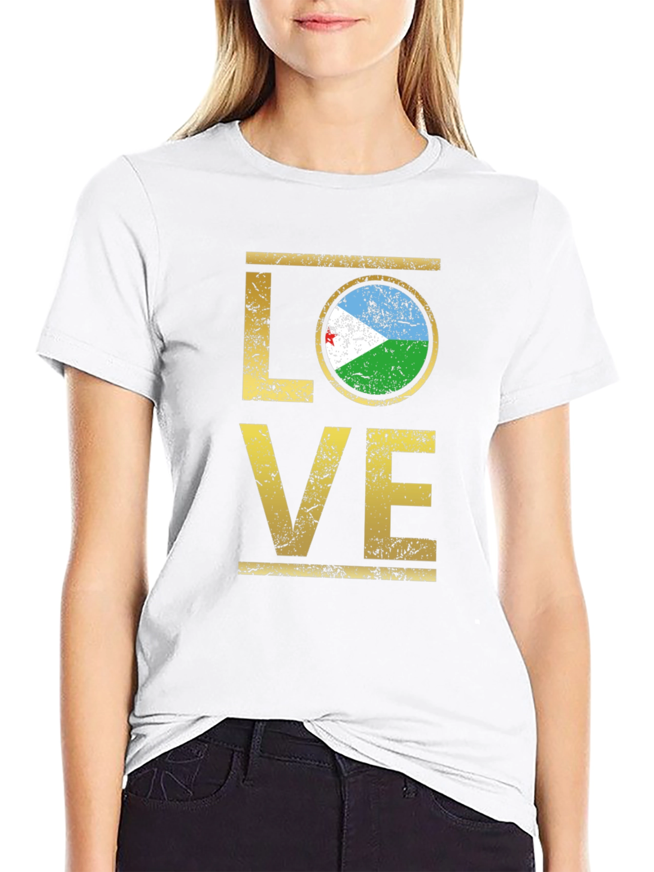 Djibouti Flag LOVE T-Shirt