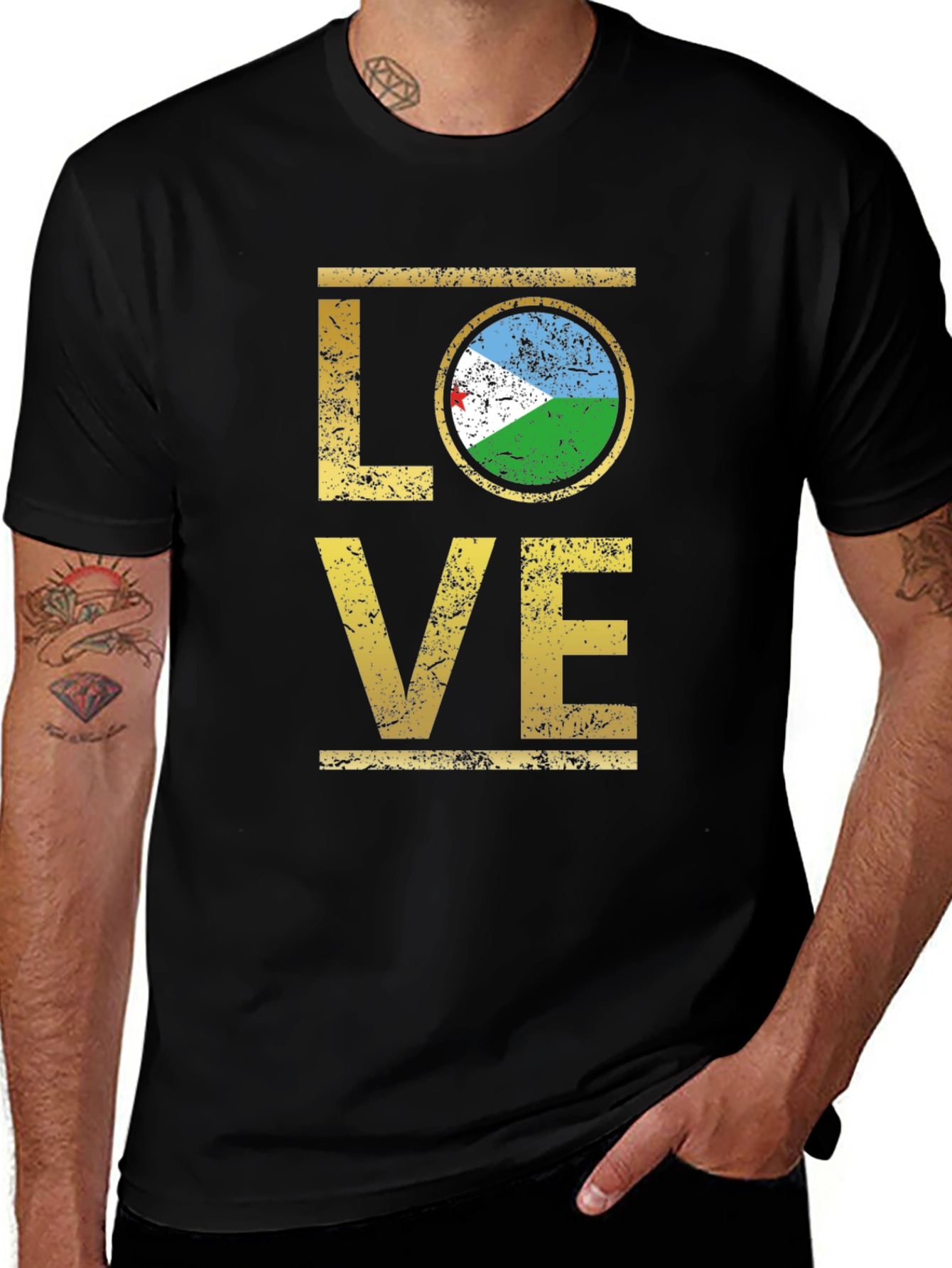Djibouti Flag LOVE T-Shirt