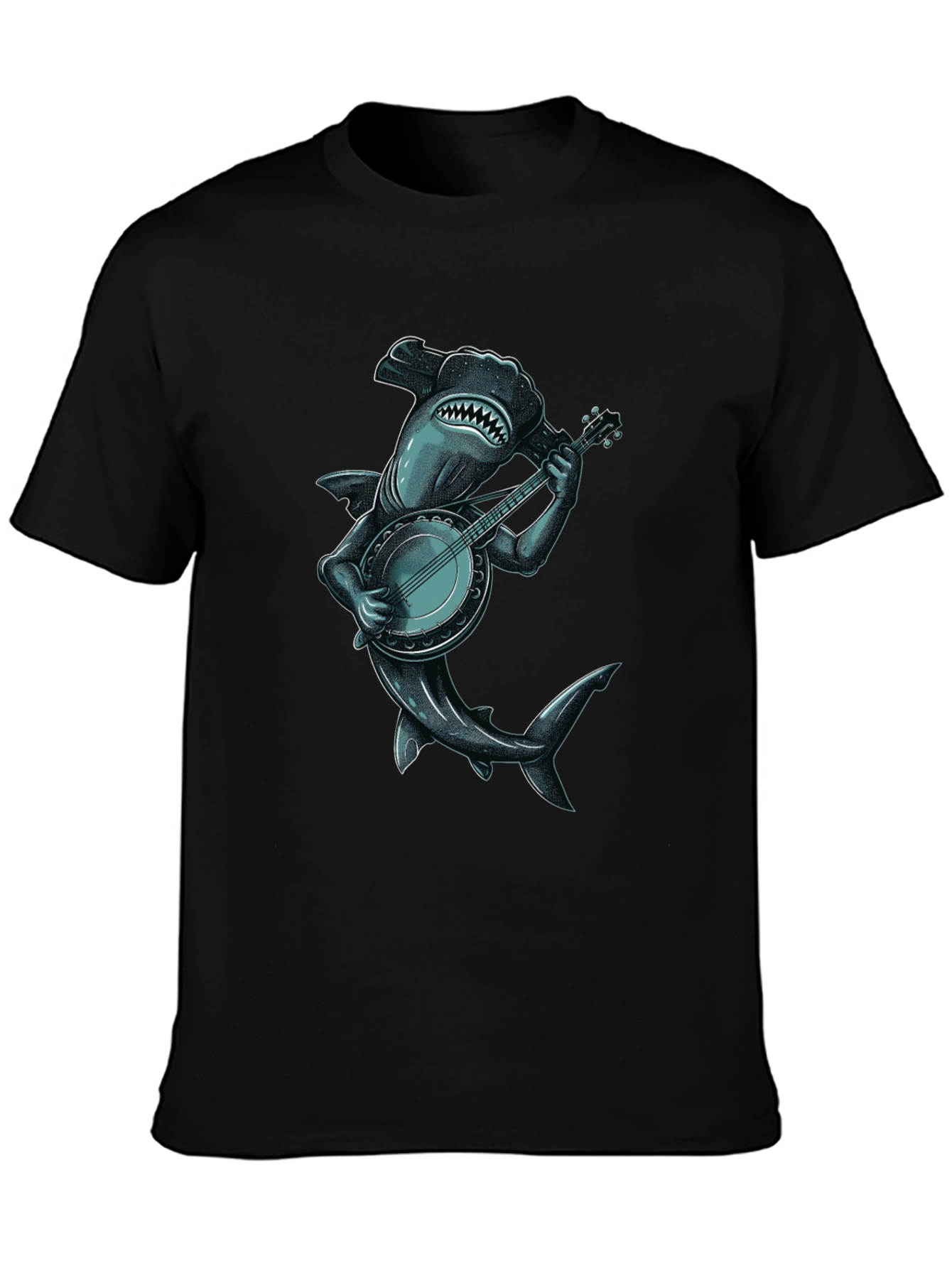 Shark Banjo Player Graphic Tee