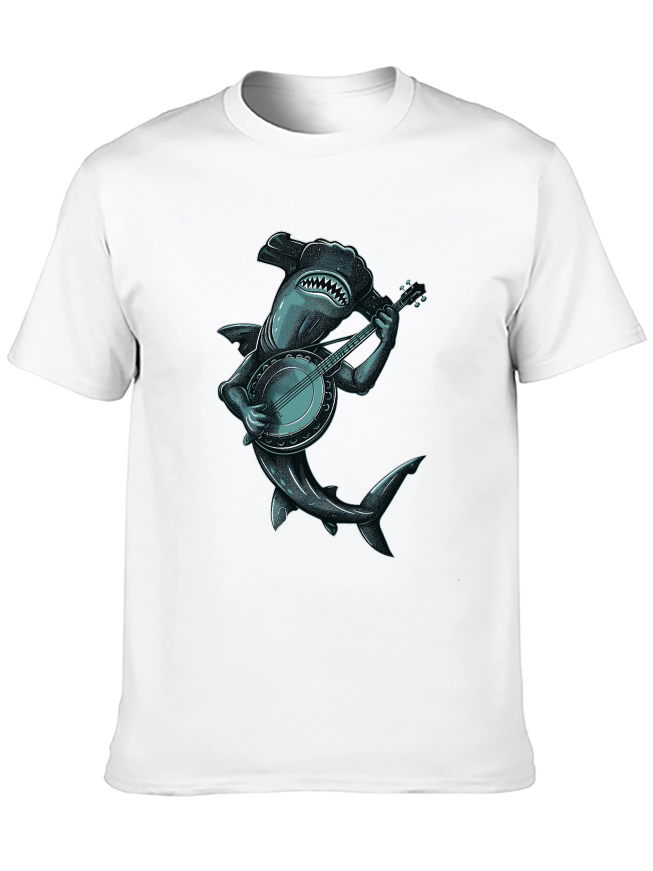 Shark Banjo Player Graphic Tee