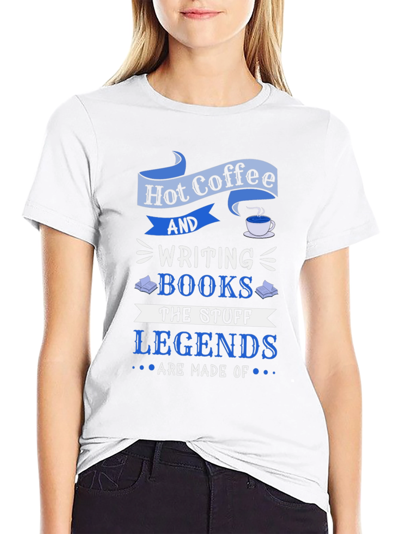 Hot Coffee and Writing Books T-Shirt