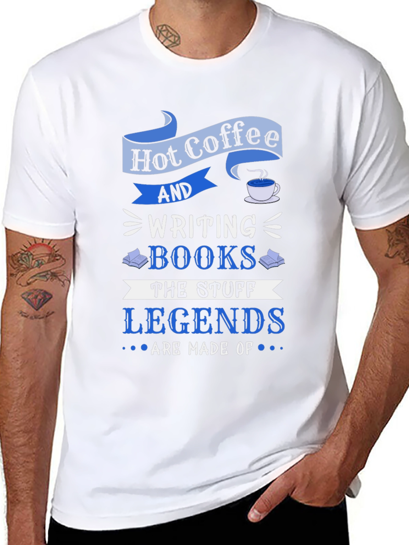 Hot Coffee and Writing Books T-Shirt