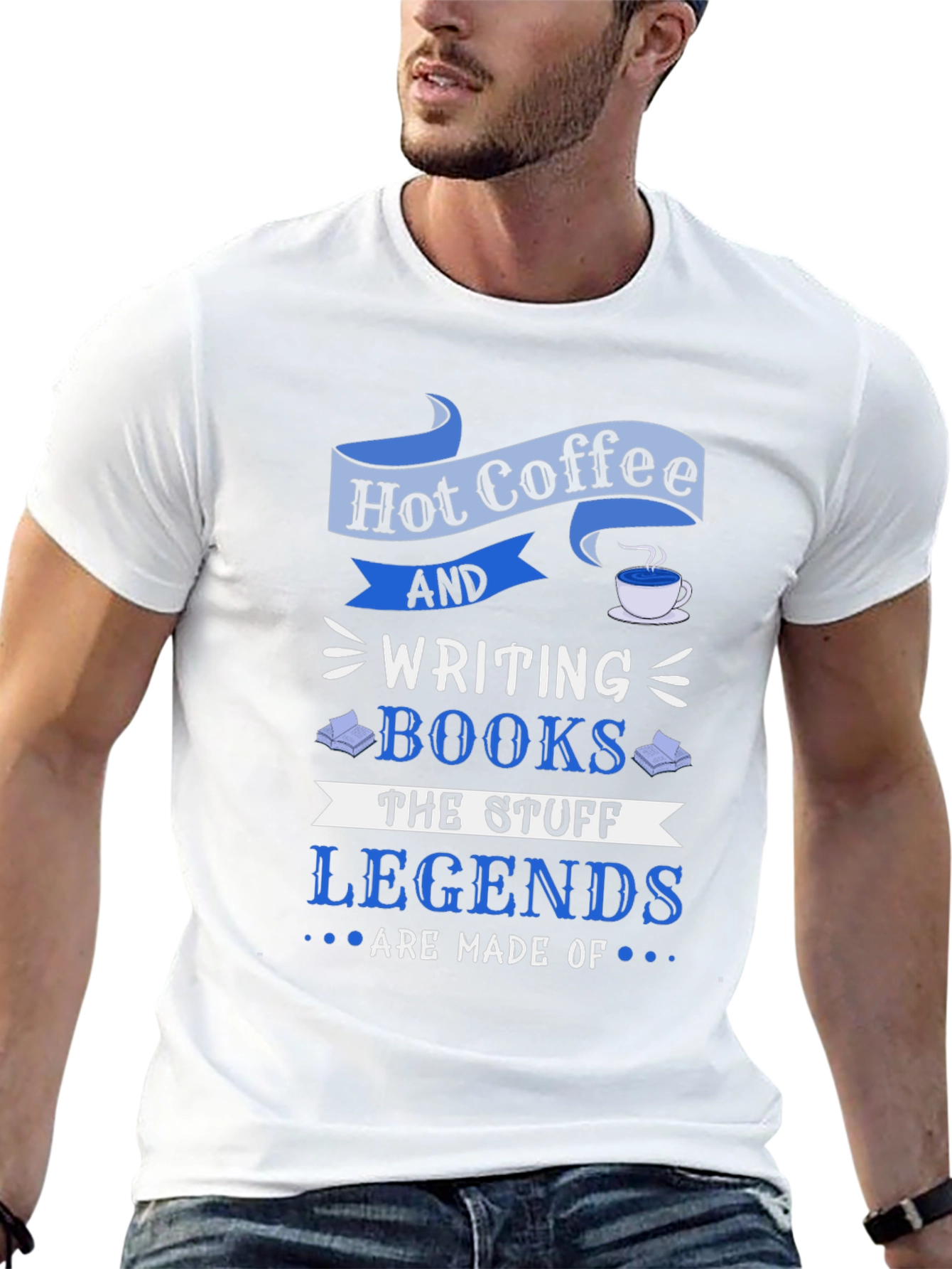 Hot Coffee and Writing Books T-Shirt