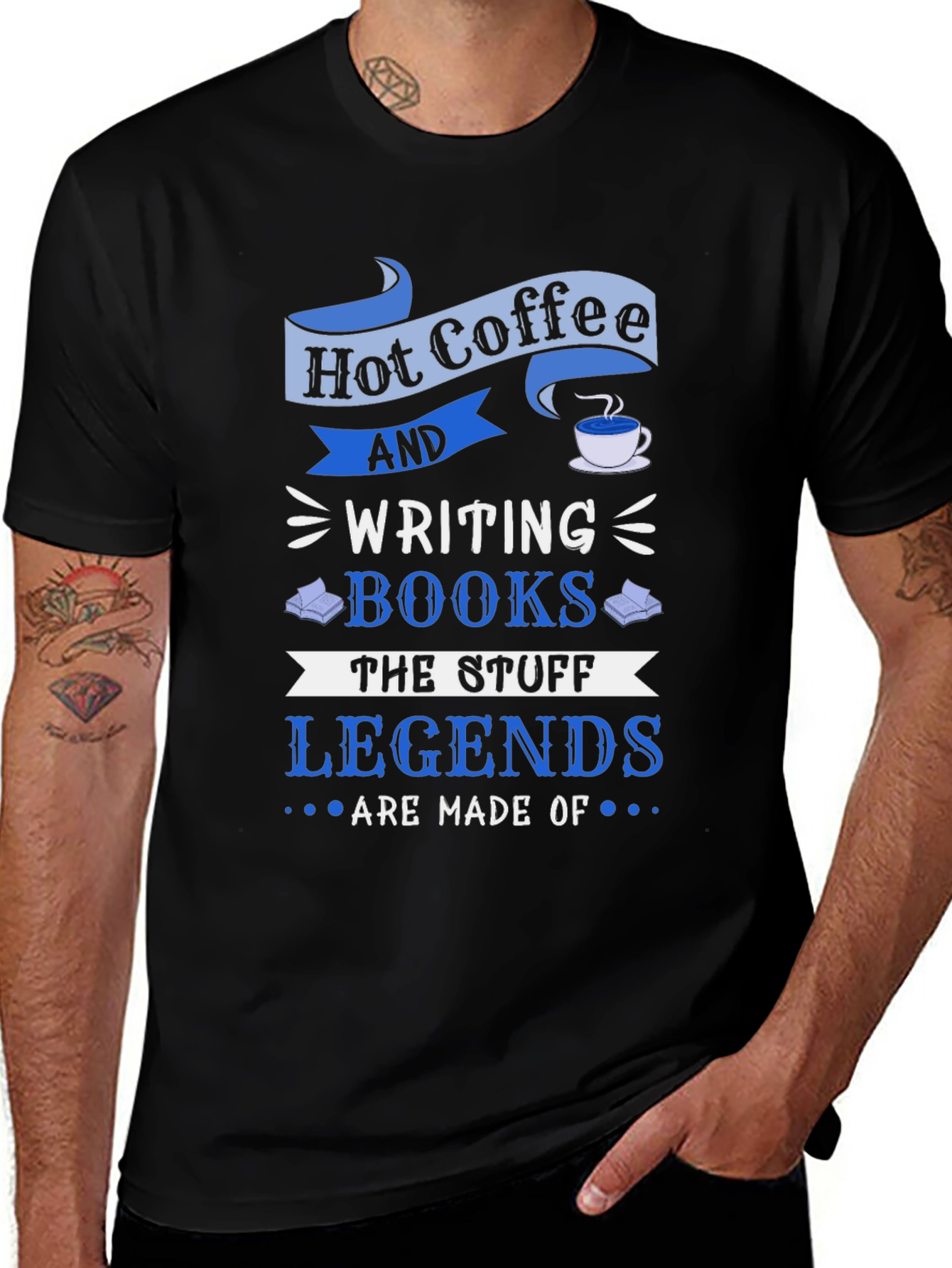 Hot Coffee and Writing Books T-Shirt