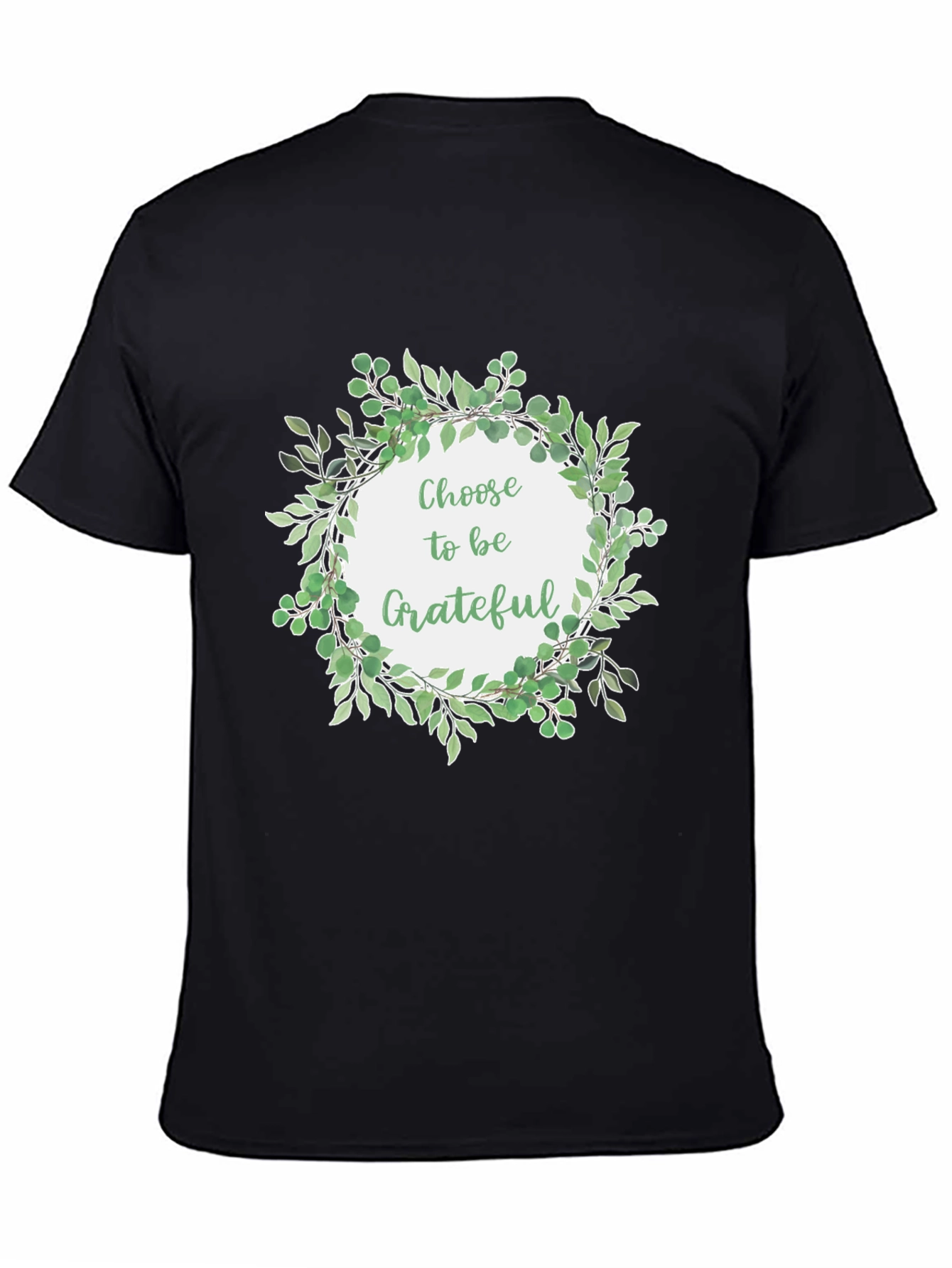 Grateful Wreath Graphic T-Shirt - Black