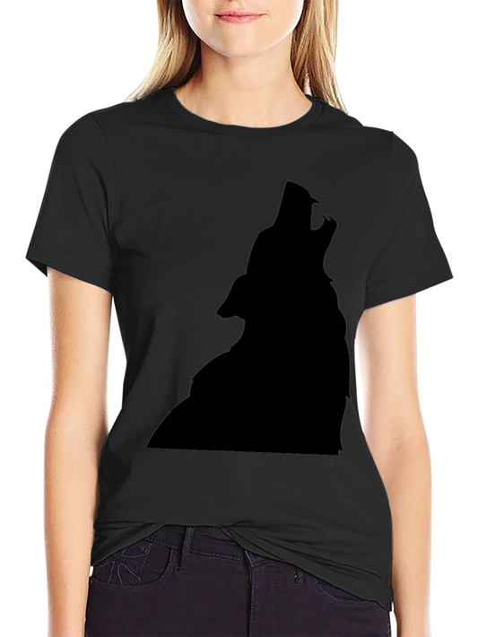 Black Wolf Silhouette T-Shirt