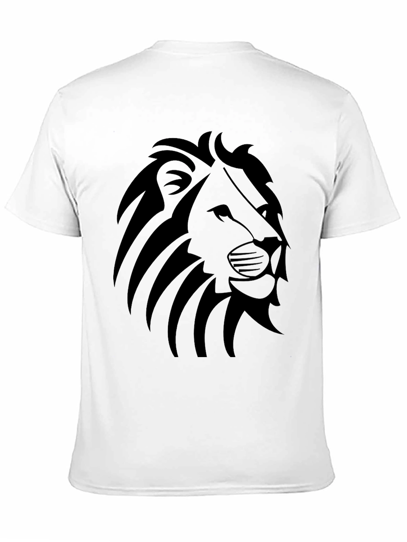 Lion Graphic Tee - Stylish Mens Black T-Shirt
